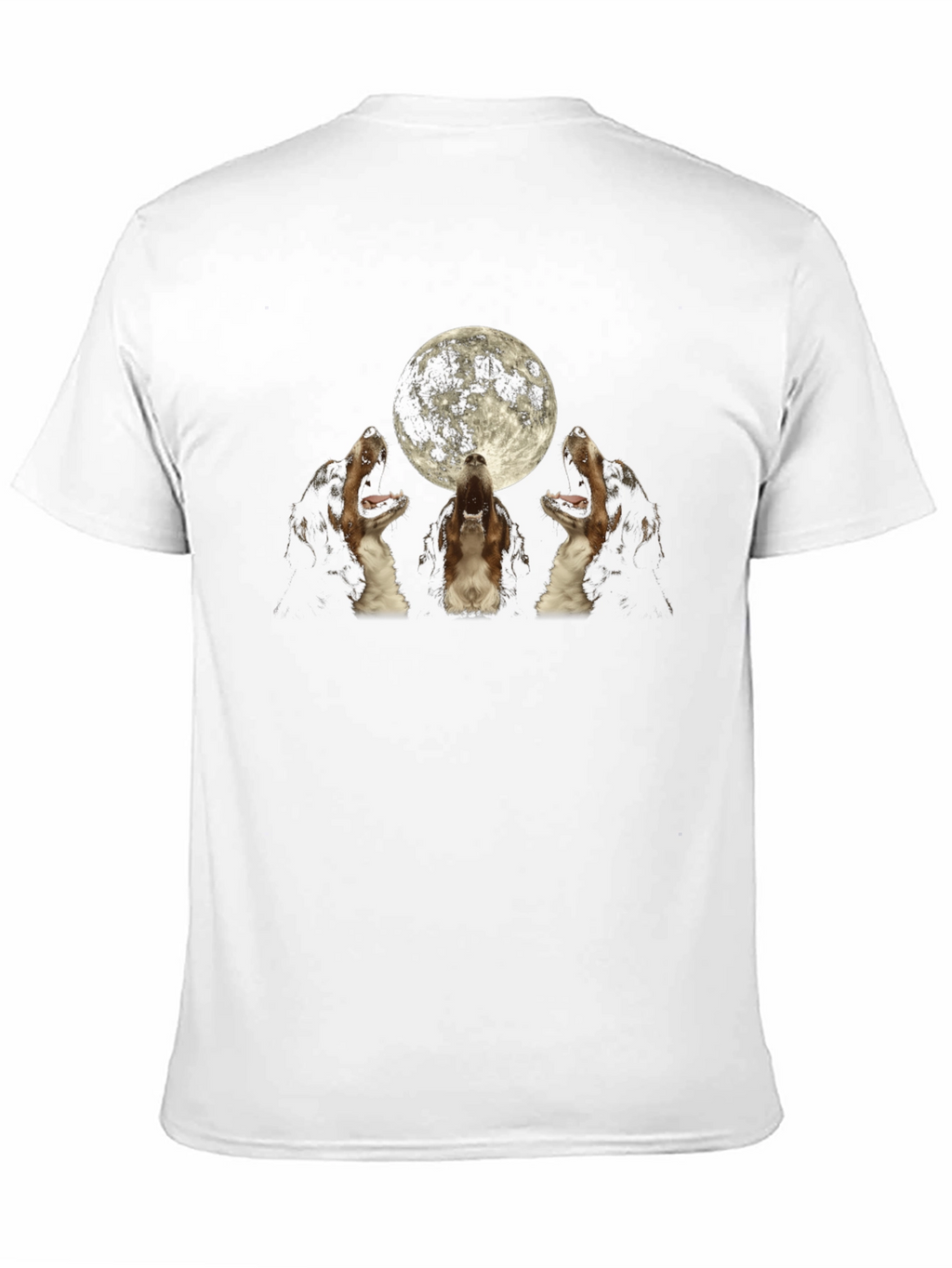Howling Dogs Moon Graphic T-Shirt