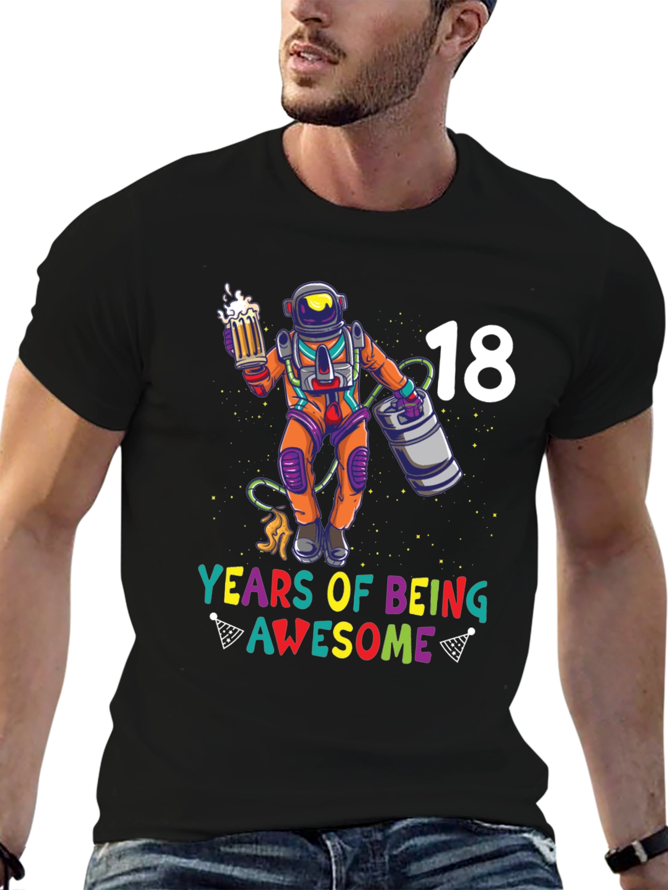 18 Years Awesome Astronaut Graphic Tee