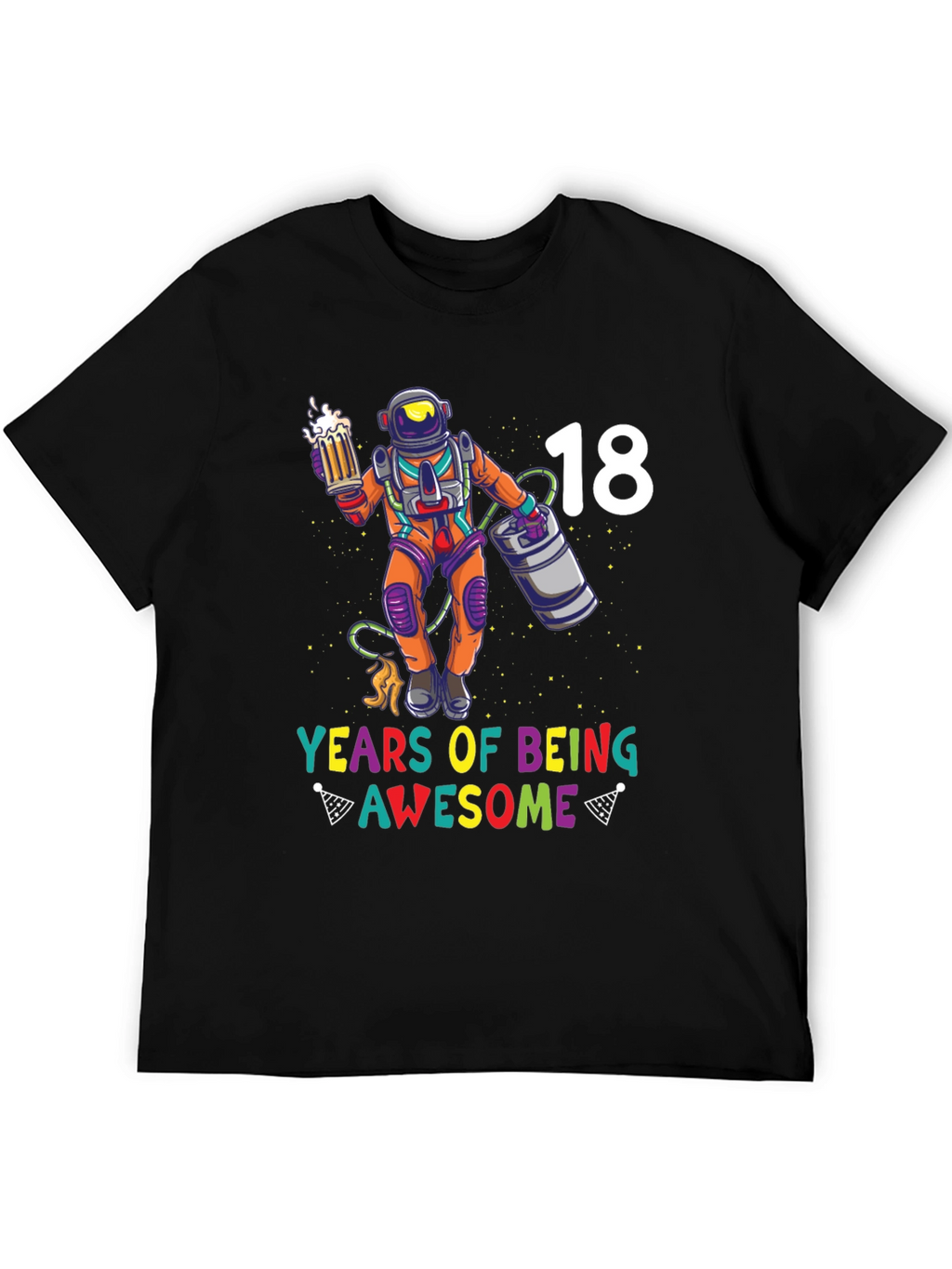 18 Years Awesome Astronaut Graphic Tee