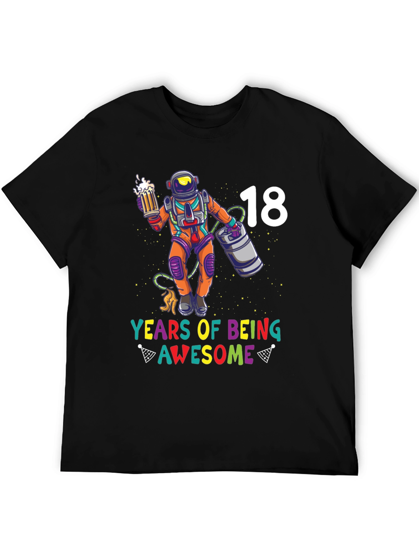 18 Years Awesome Astronaut Graphic Tee