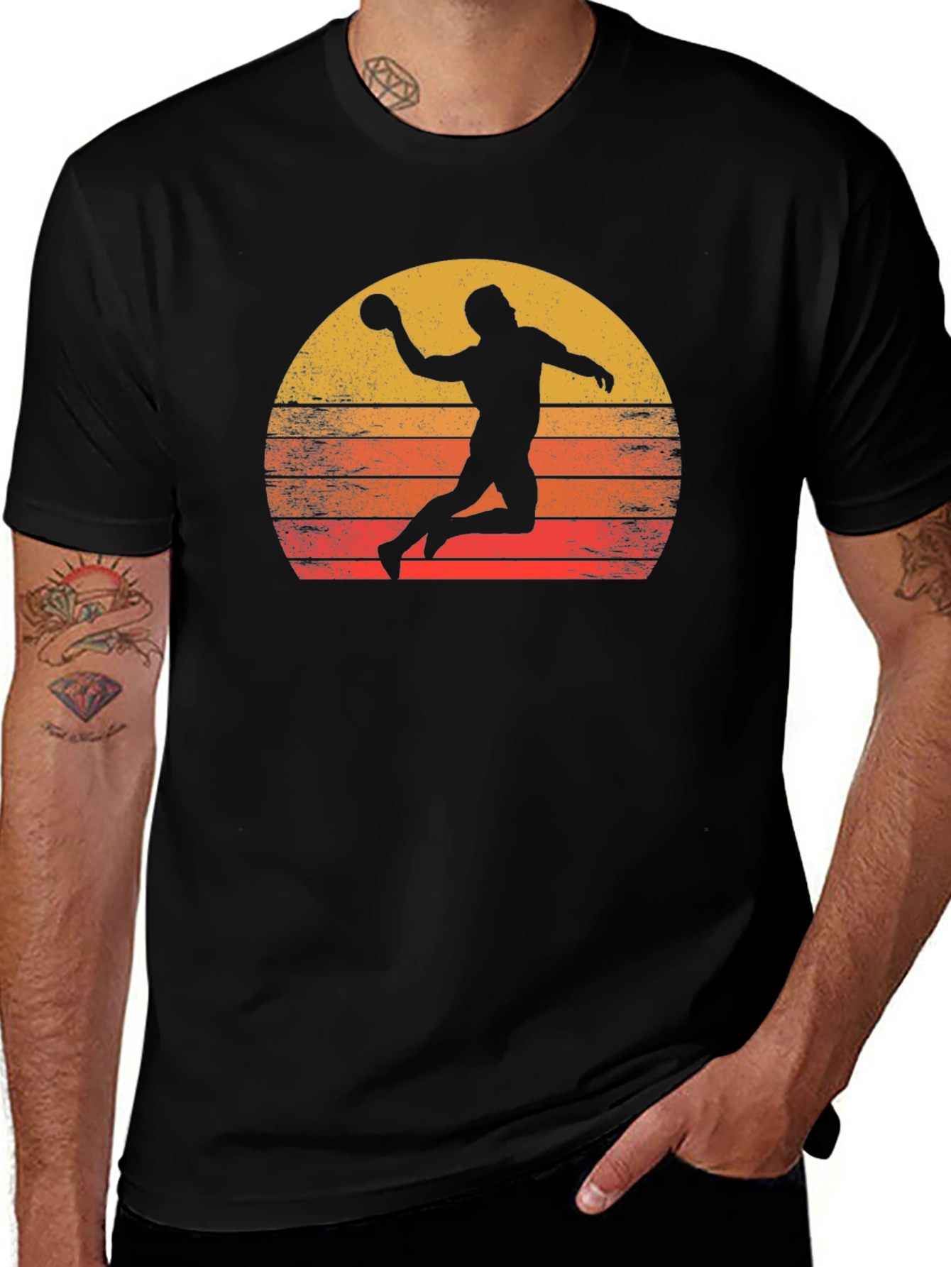 Handball Sunset T-Shirt - Vintage Style