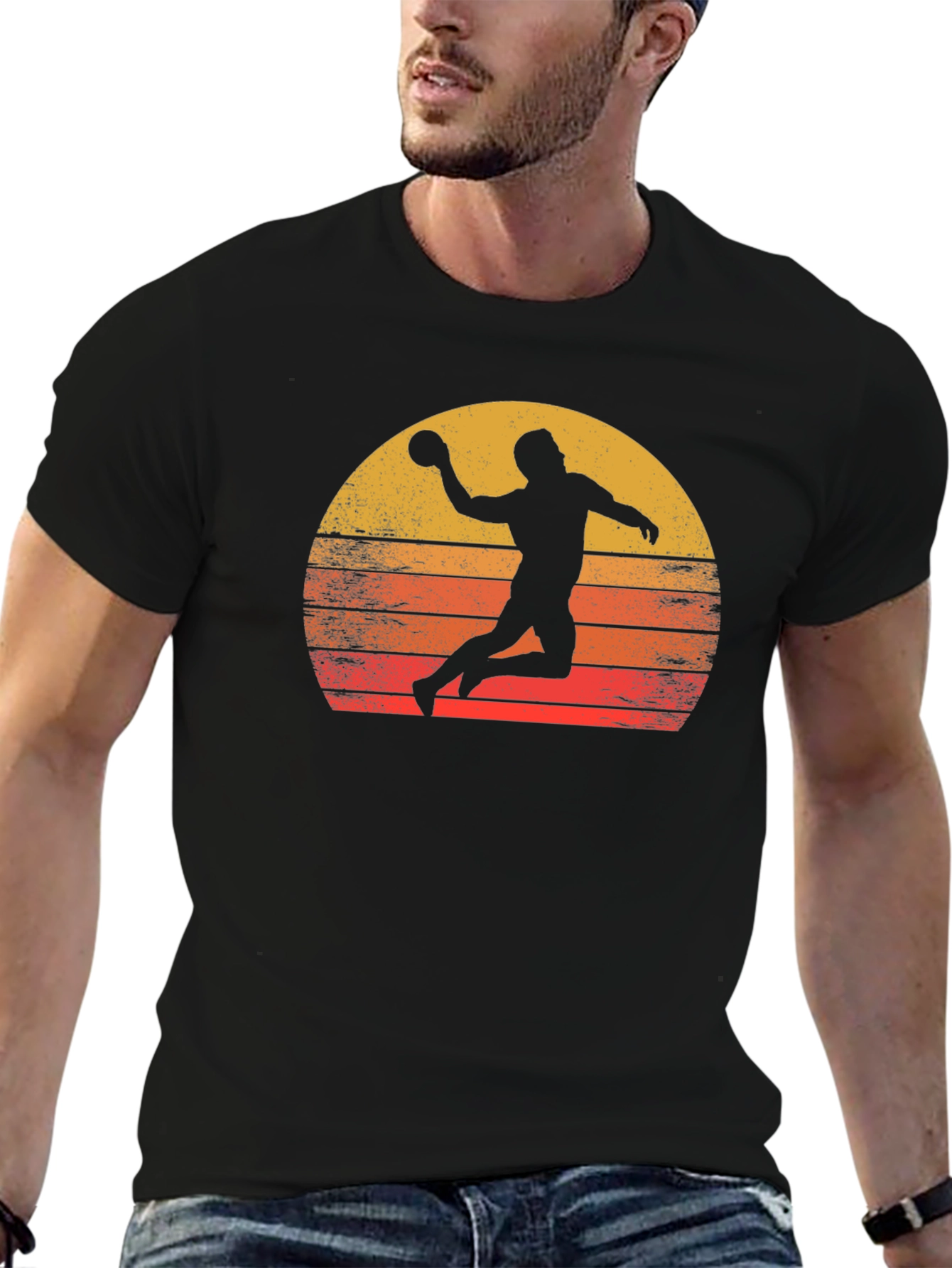 Handball Sunset T-Shirt - Vintage Style