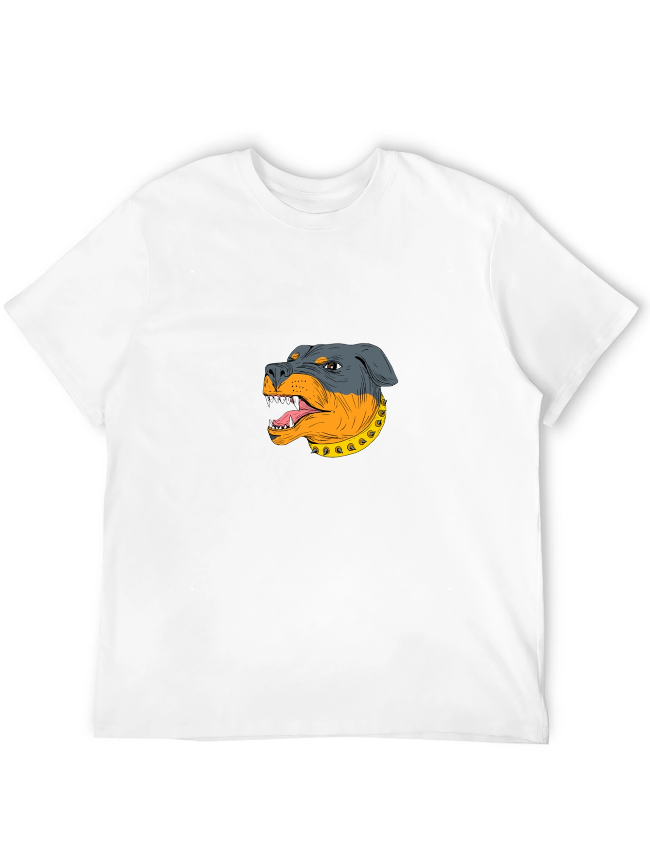 Rottweiler Graphic Print Black T-Shirt