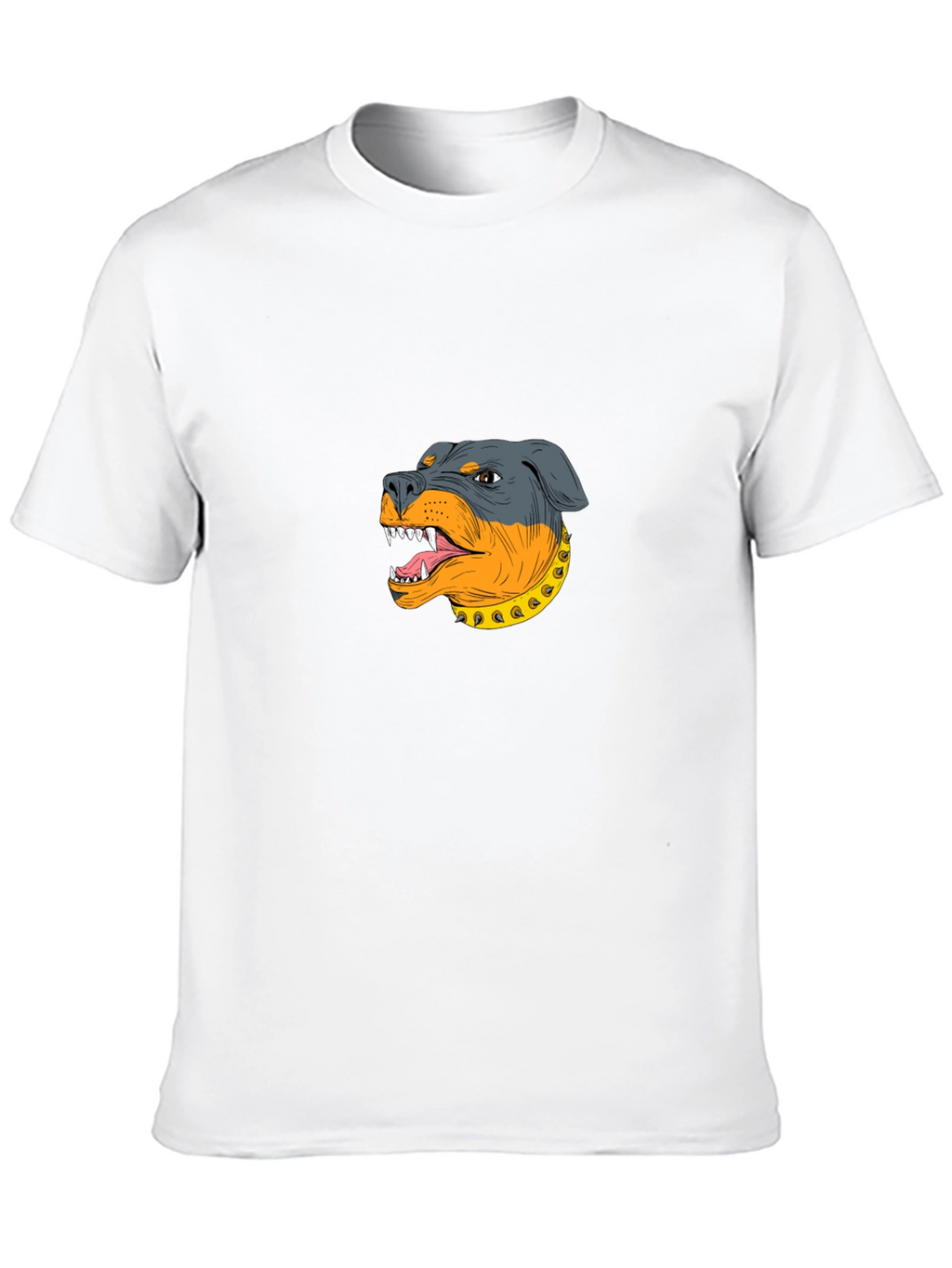 Rottweiler Graphic Print Black T-Shirt