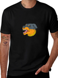 Rottweiler Graphic Print Black T-Shirt