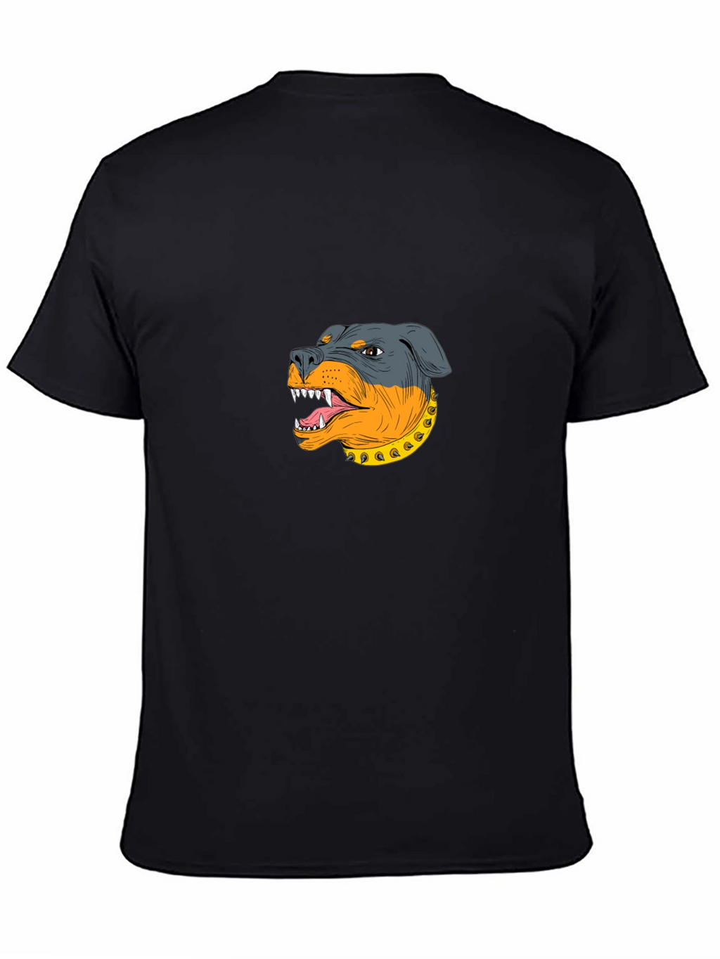 Rottweiler Graphic Print Black T-Shirt