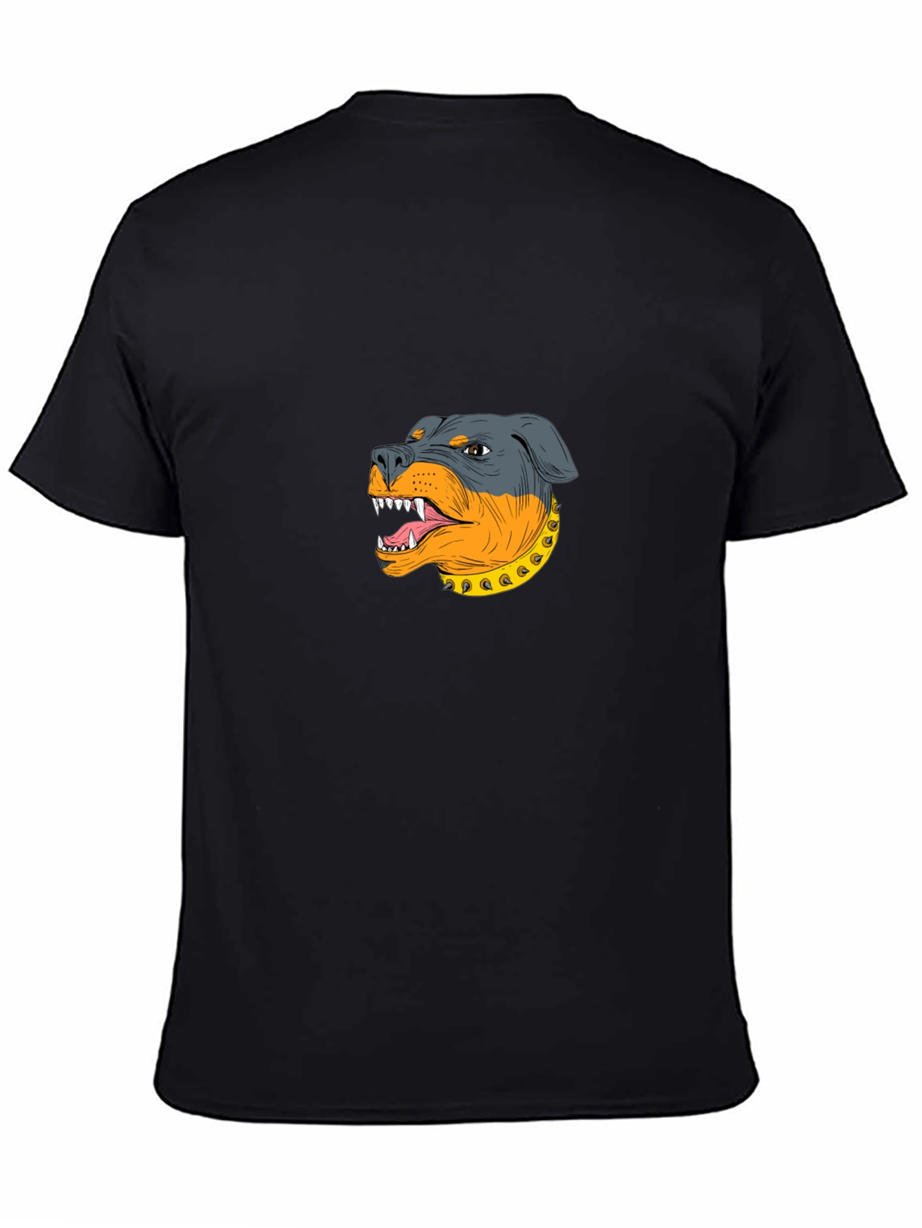 Rottweiler Graphic Print Black T-Shirt