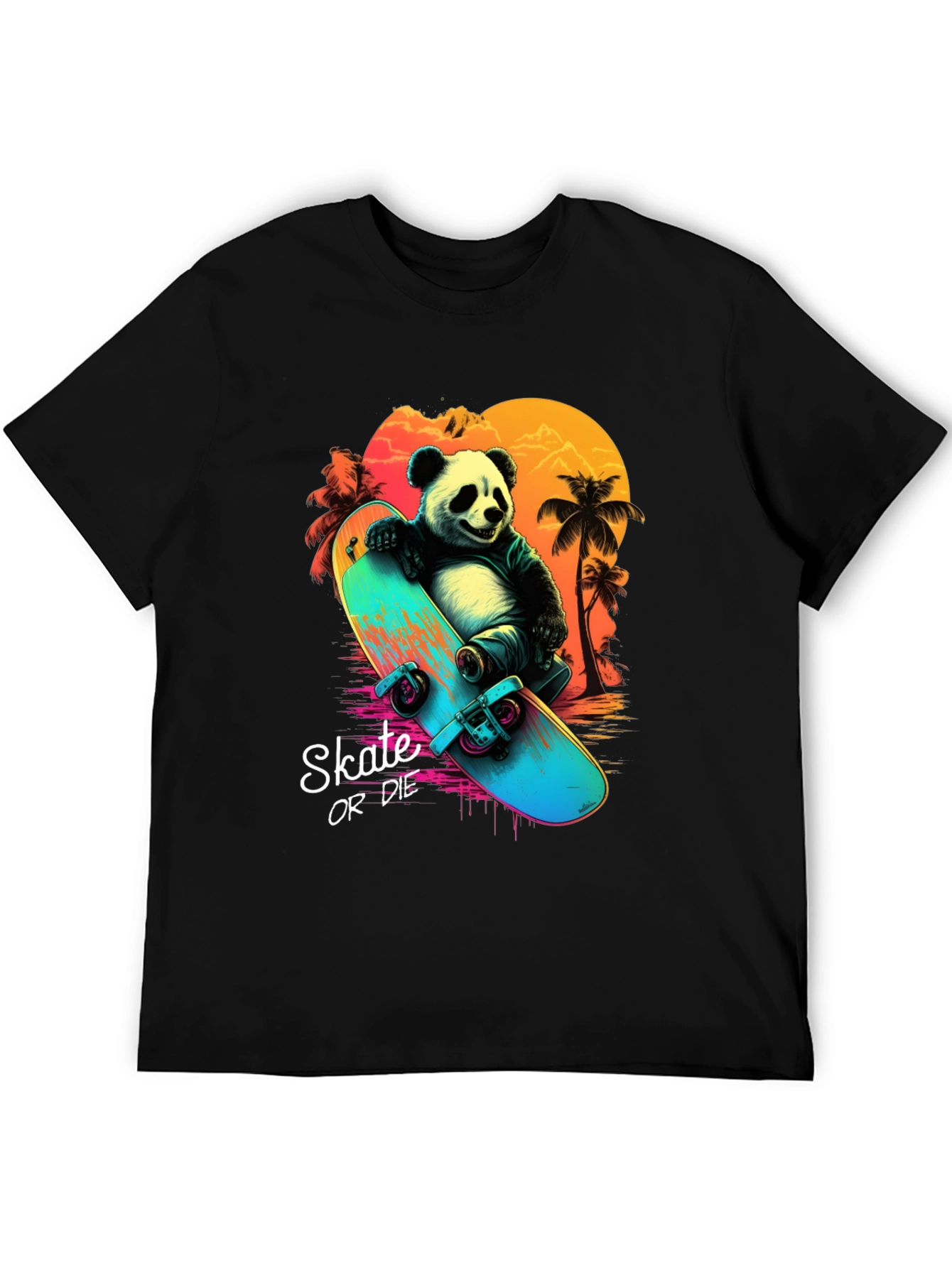 Panda Skate or Die Graphic T-Shirt