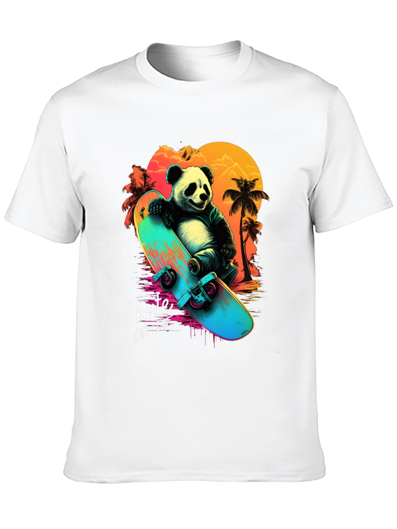 Panda Skate or Die Graphic T-Shirt