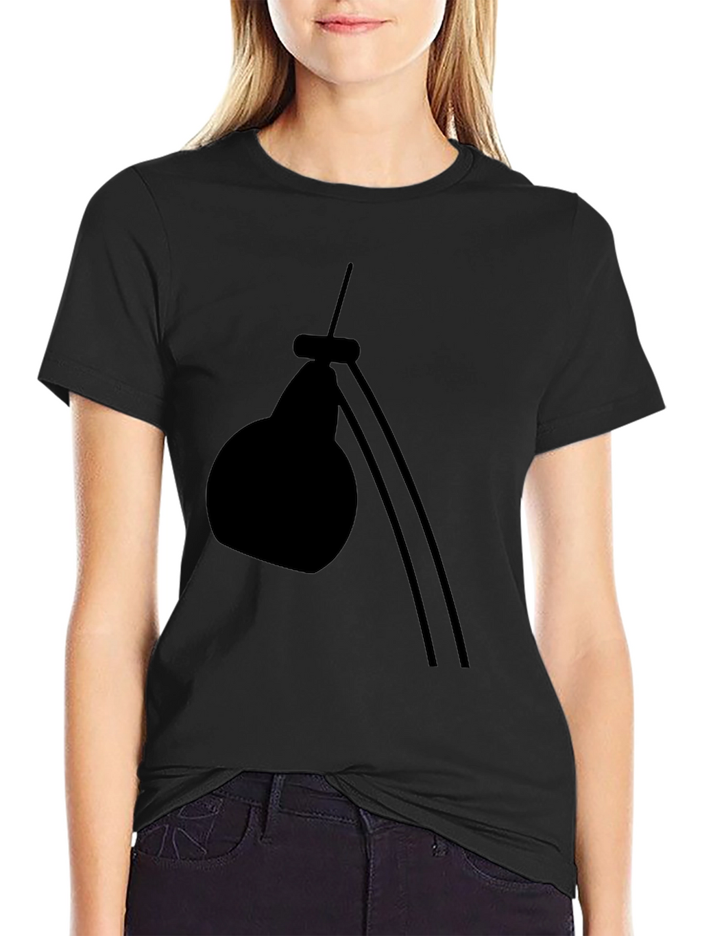 Modern Desk Lamp Graphic Tee - Black