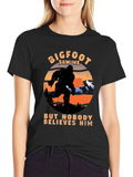 Bigfoot Saw Me T-Shirt Funny Graphic Tee