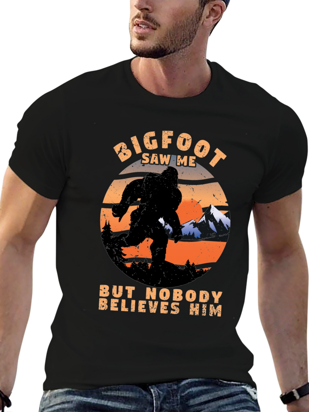 Bigfoot Saw Me T-Shirt Funny Graphic Tee