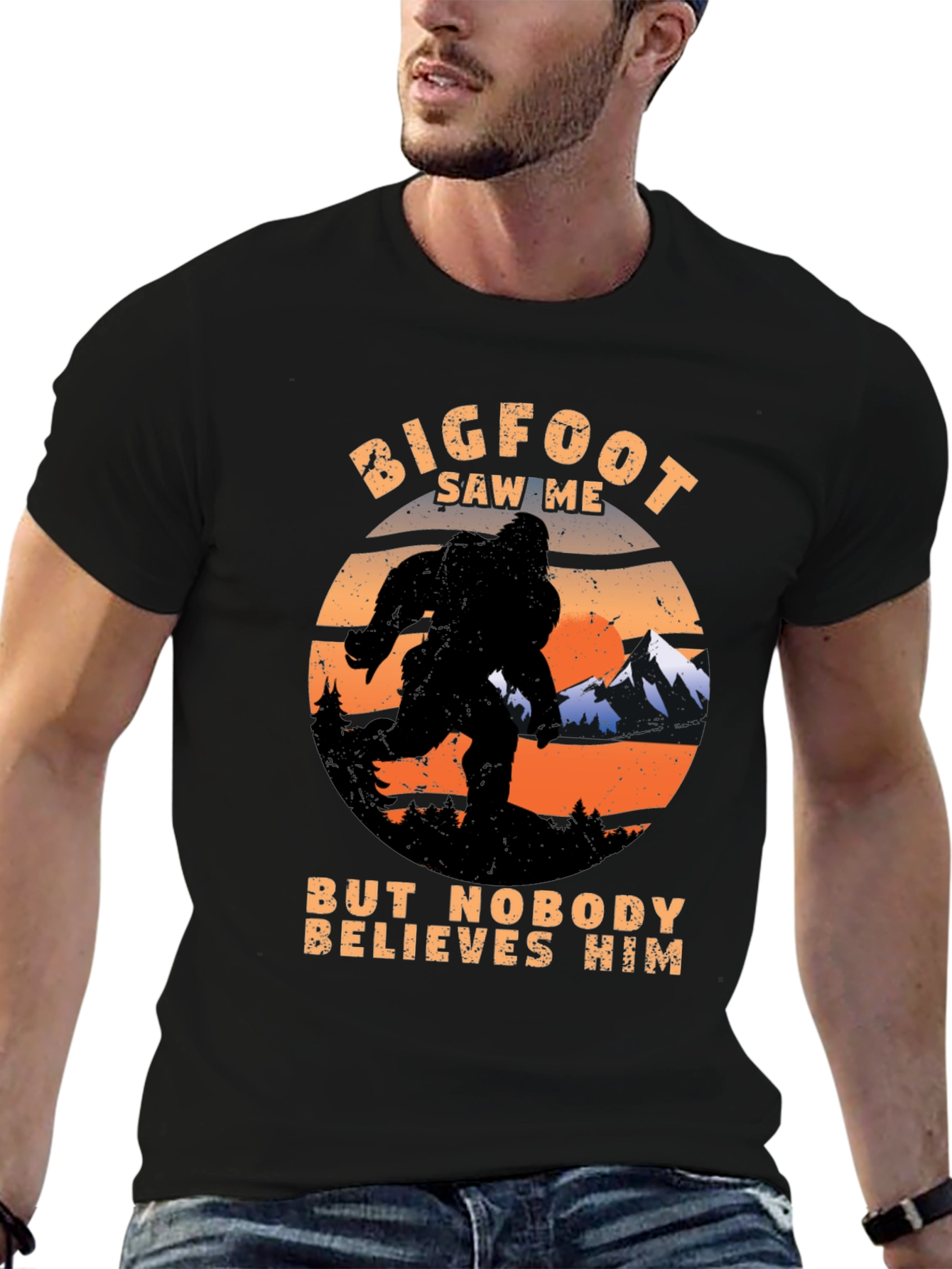 Bigfoot Saw Me T-Shirt Funny Graphic Tee