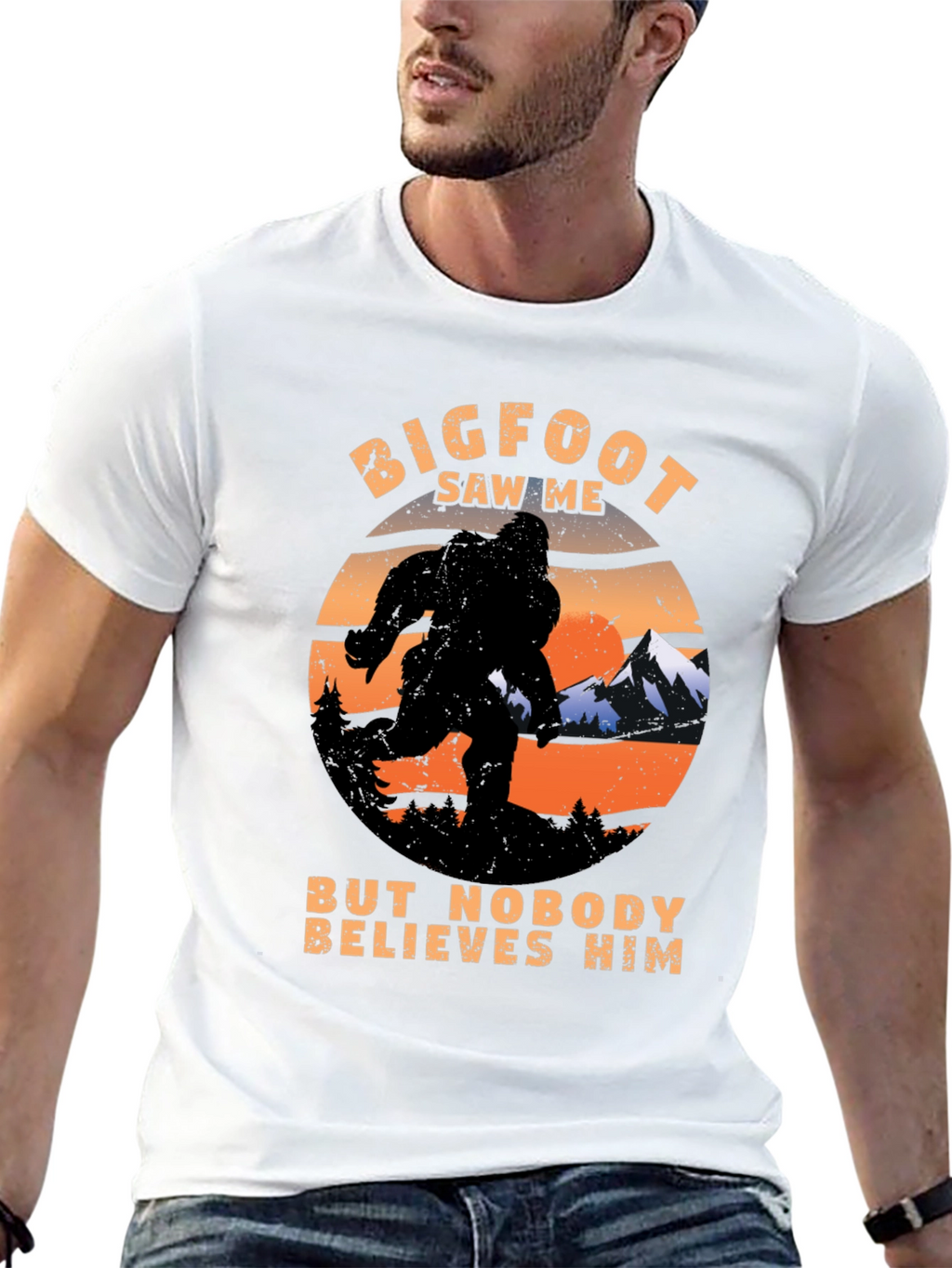 Bigfoot Saw Me T-Shirt Funny Graphic Tee