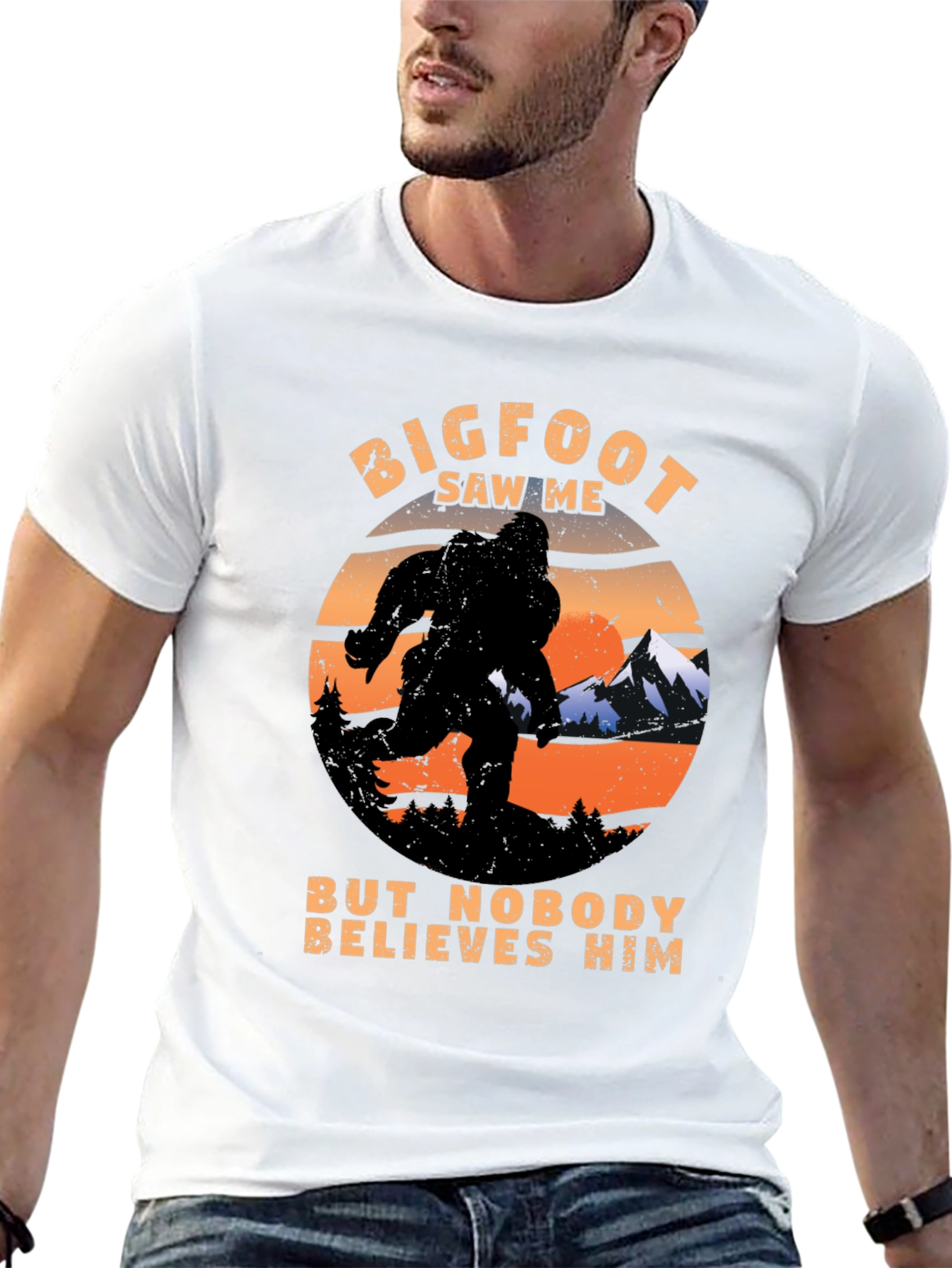 Bigfoot Saw Me T-Shirt Funny Graphic Tee
