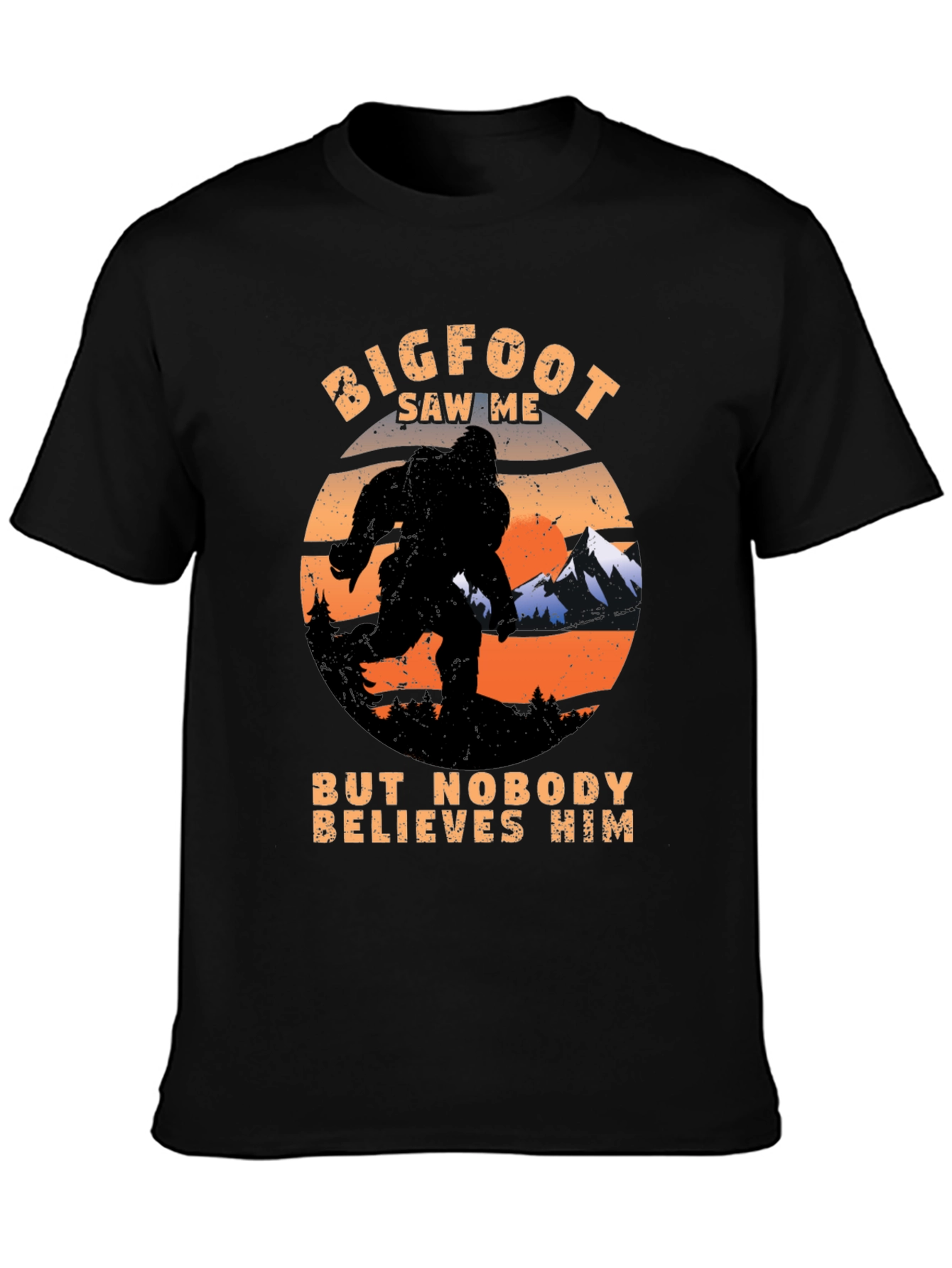 Bigfoot Saw Me T-Shirt Funny Graphic Tee