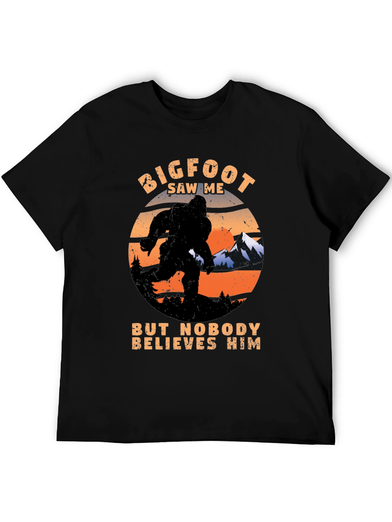 Bigfoot Saw Me T-Shirt Funny Graphic Tee