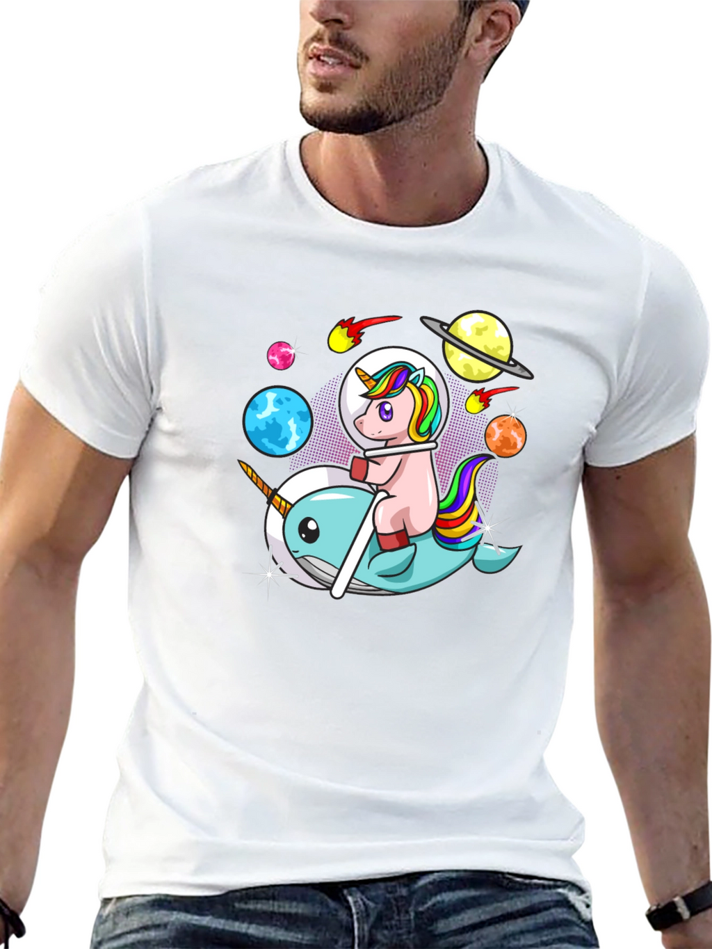 Unicorn Narwhal T-Shirt - Space Adventure