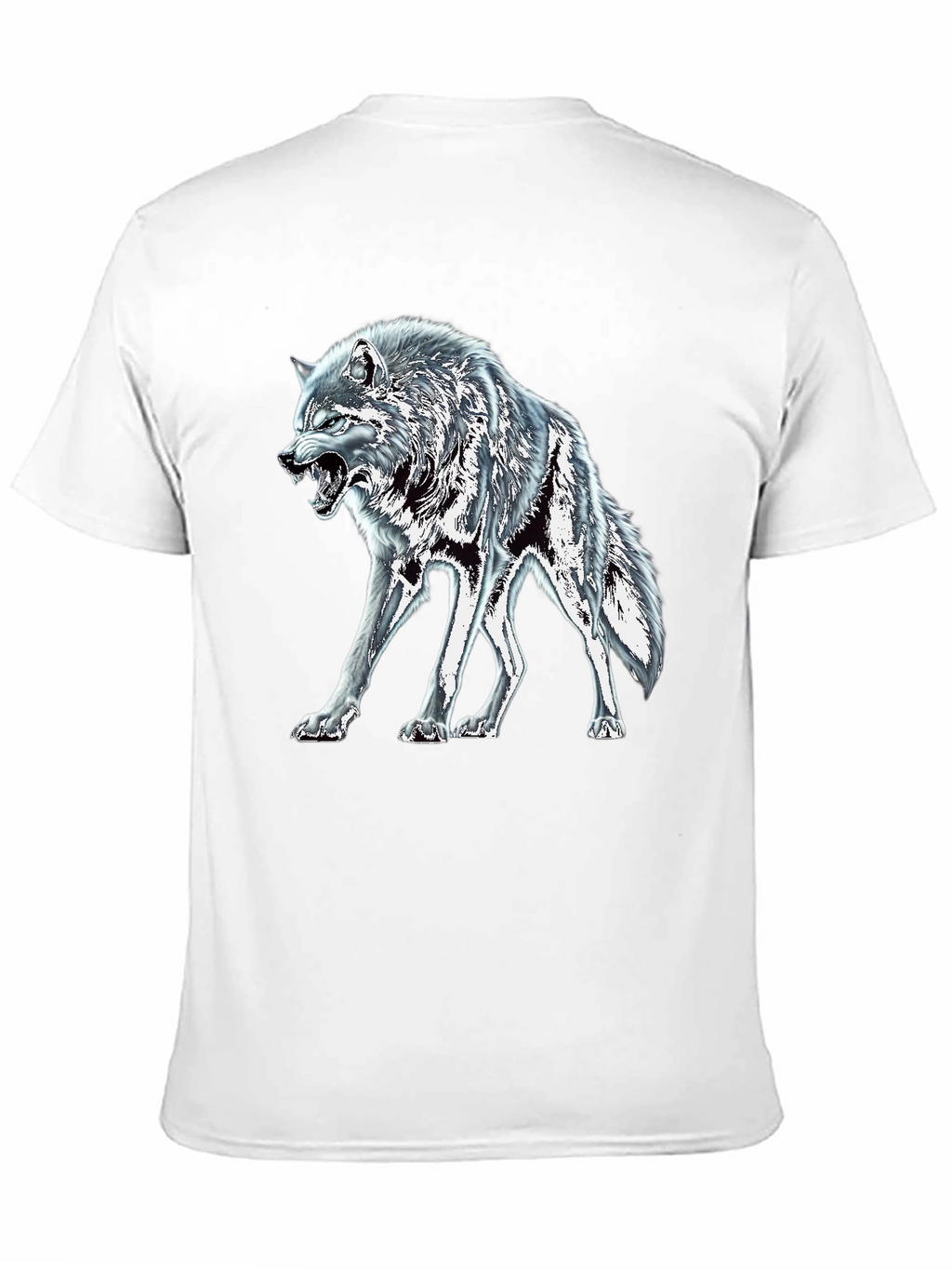 Black Wolf Graphic Tee - Fierce Animal Design