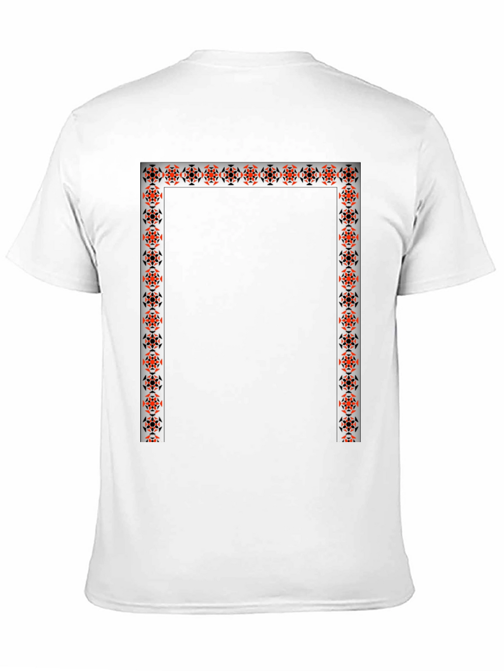 Edgy Graphic Tee - Geometric Border Design