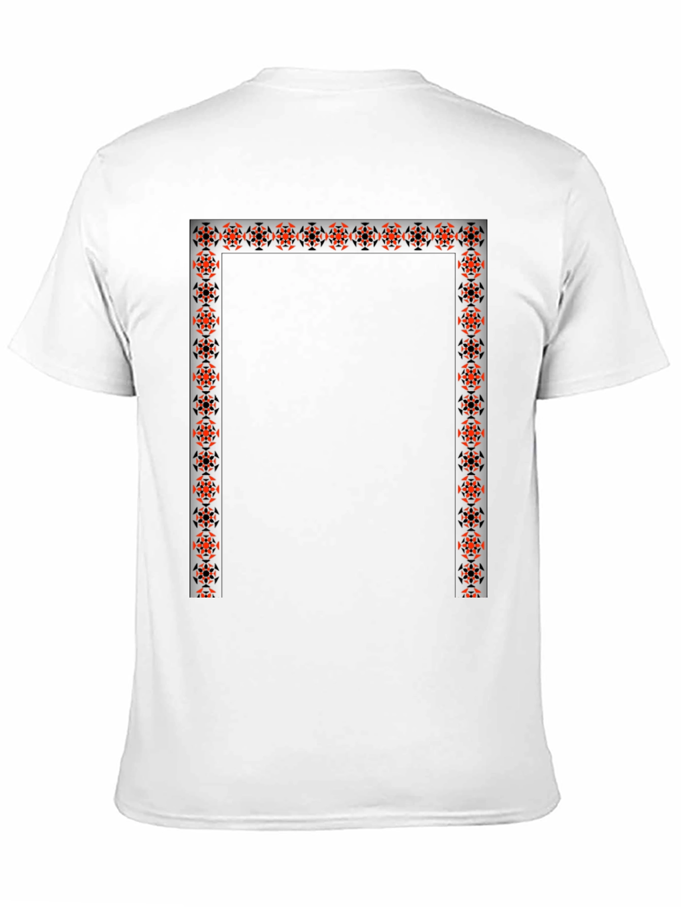 Edgy Graphic Tee - Geometric Border Design