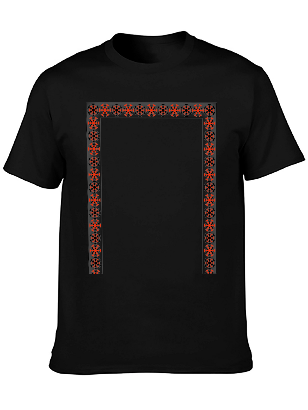 Edgy Graphic Tee - Geometric Border Design