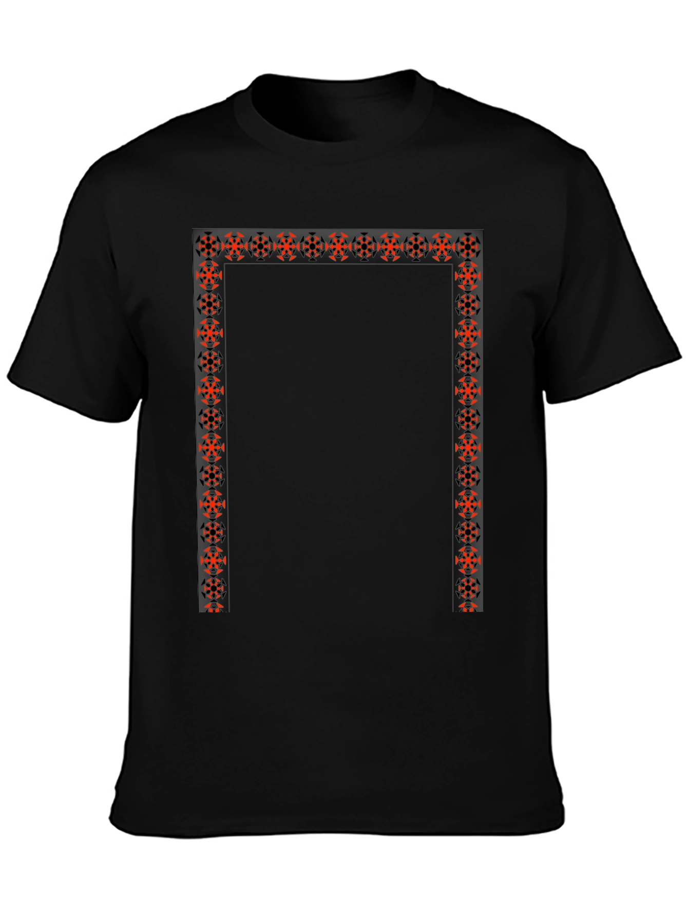 Edgy Graphic Tee - Geometric Border Design