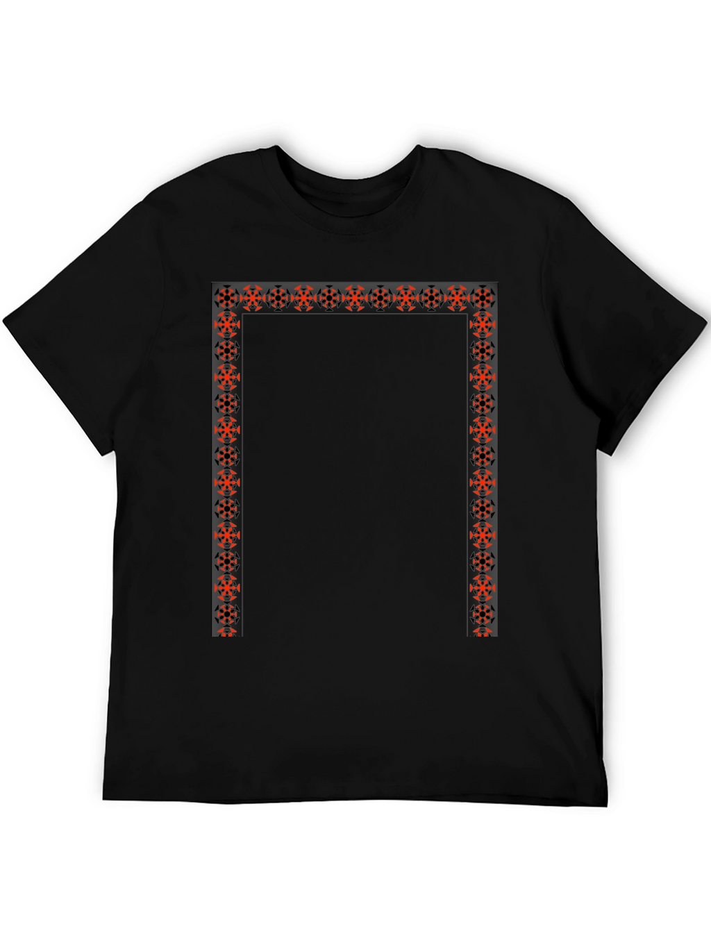 Edgy Graphic Tee - Geometric Border Design