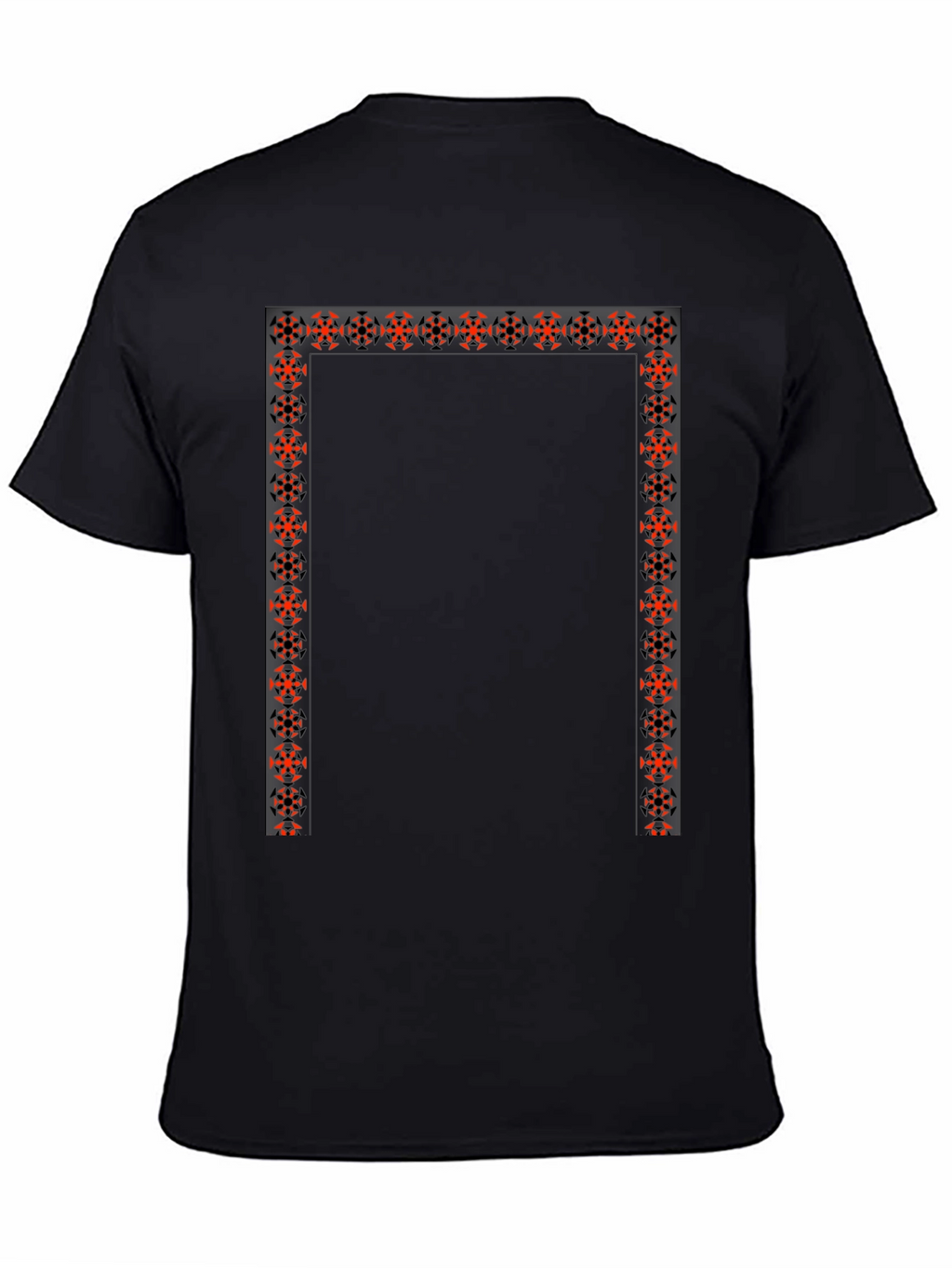 Edgy Graphic Tee - Geometric Border Design