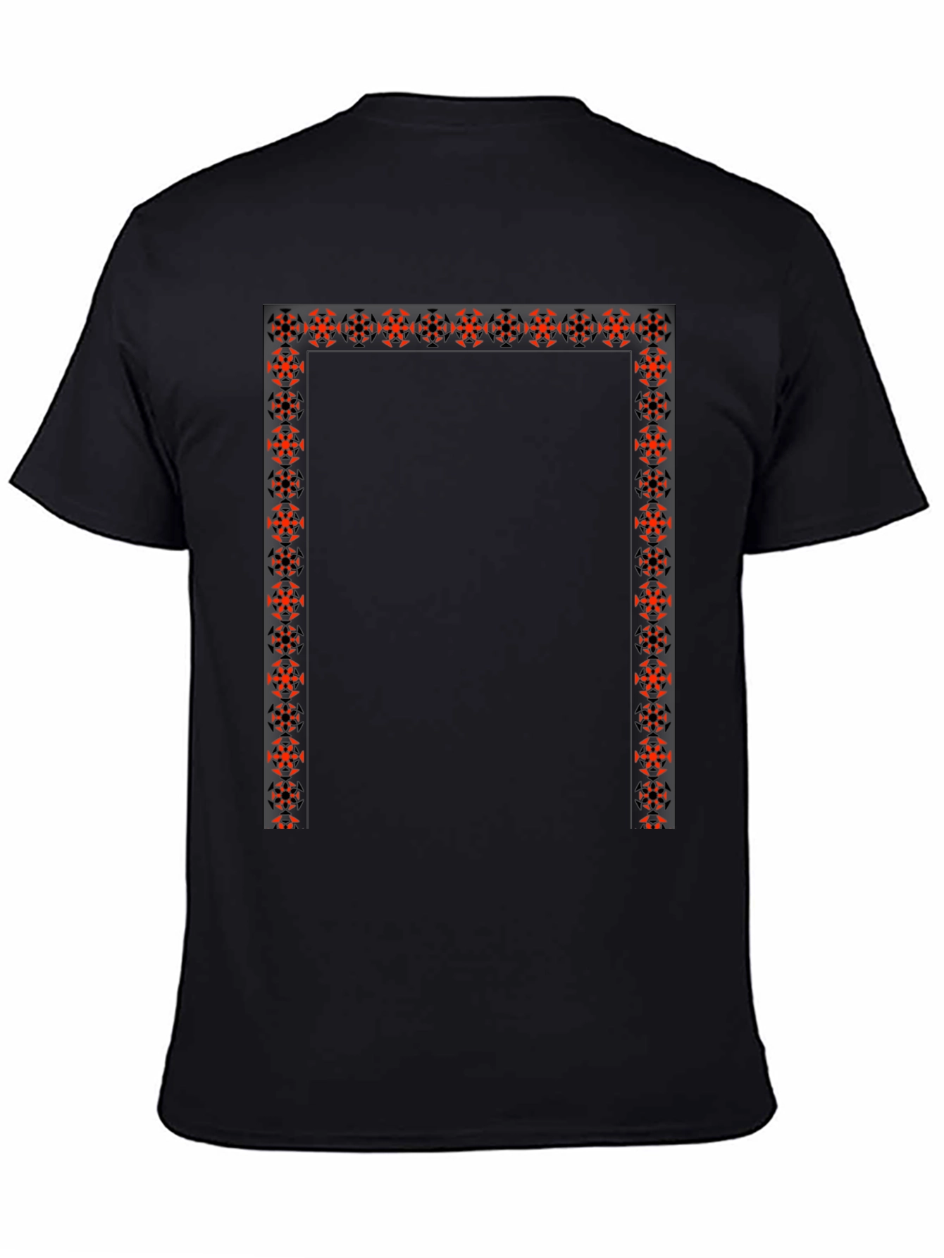 Edgy Graphic Tee - Geometric Border Design