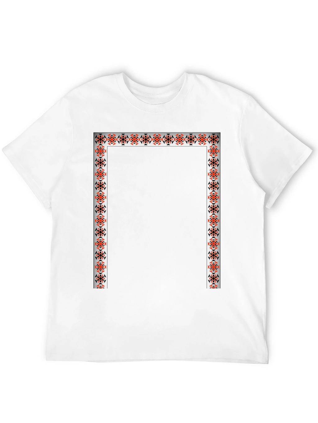 Edgy Graphic Tee - Geometric Border Design