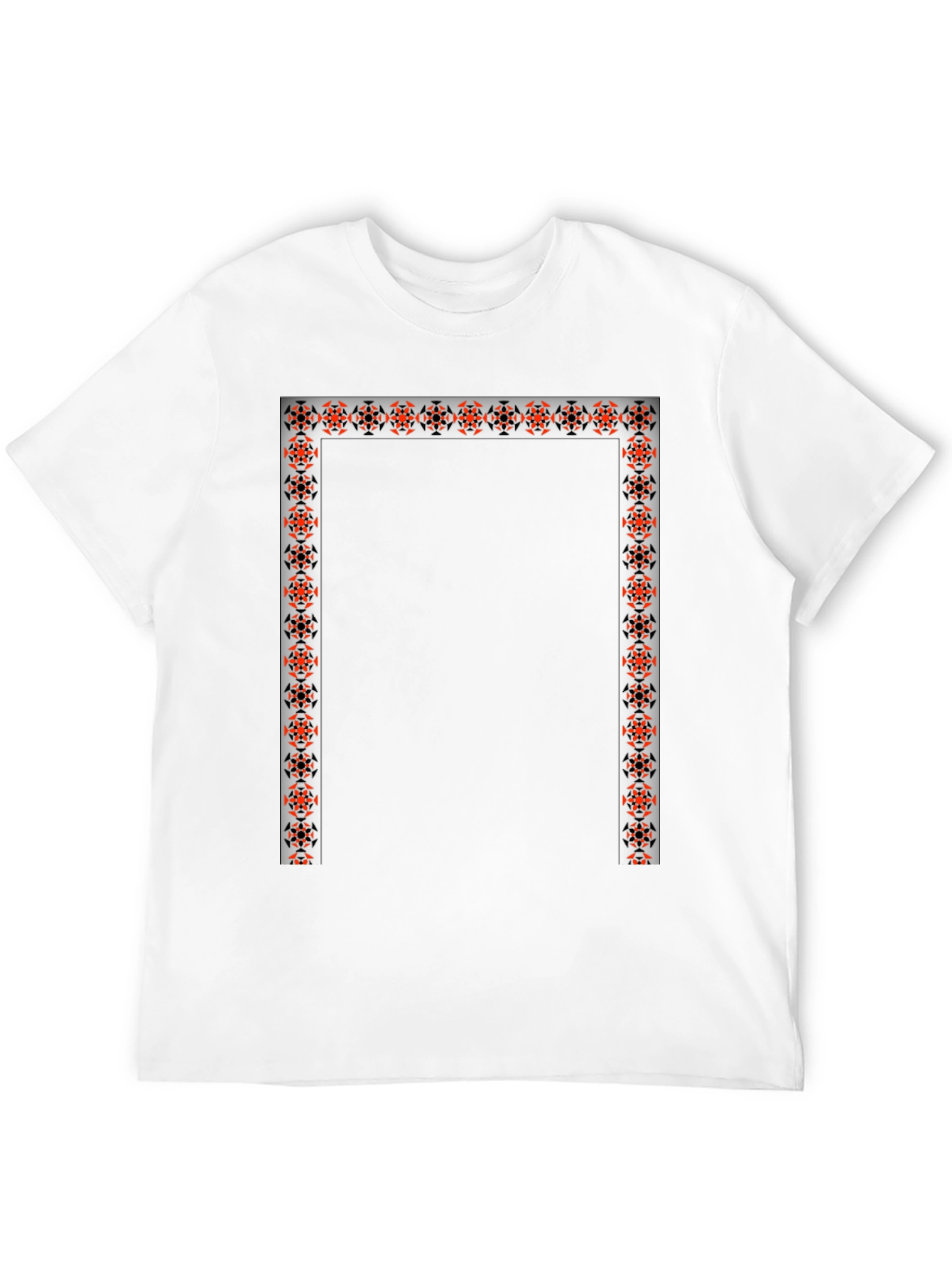 Edgy Graphic Tee - Geometric Border Design