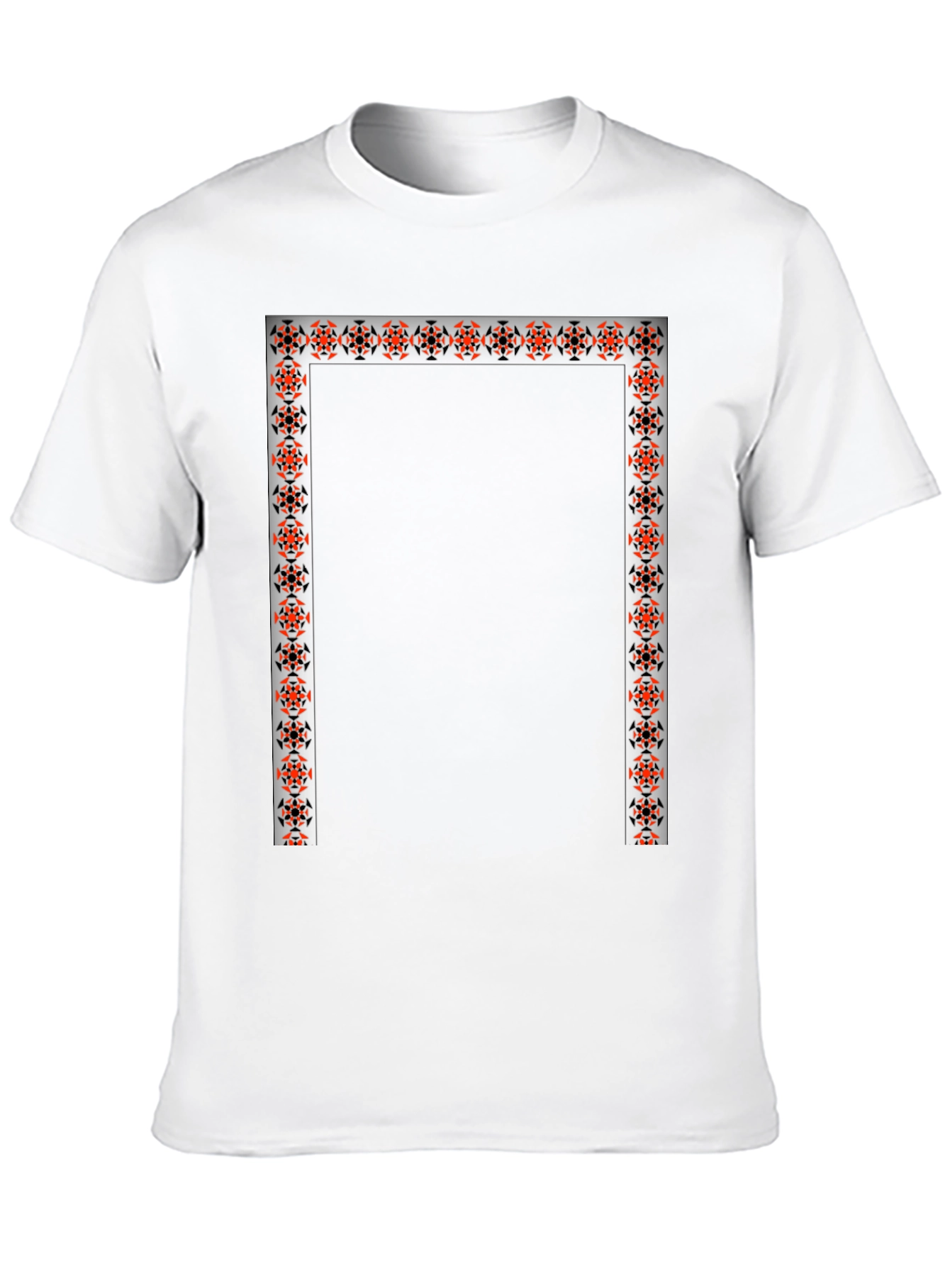 Edgy Graphic Tee - Geometric Border Design