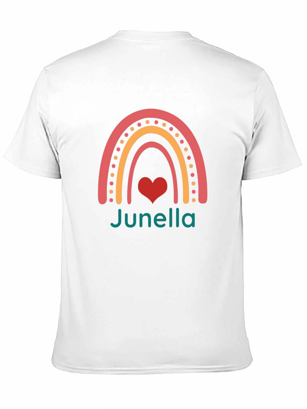 Junella Rainbow Heart Graphic T-Shirt