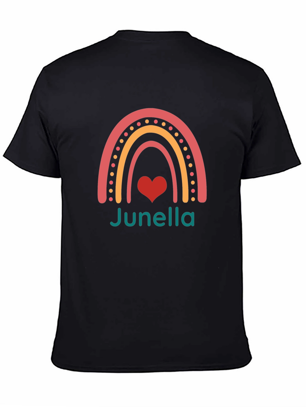 Junella Rainbow Heart Graphic T-Shirt