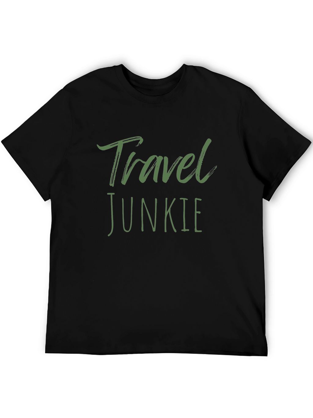 Travel Junkie T-Shirt - Black Graphic Tee