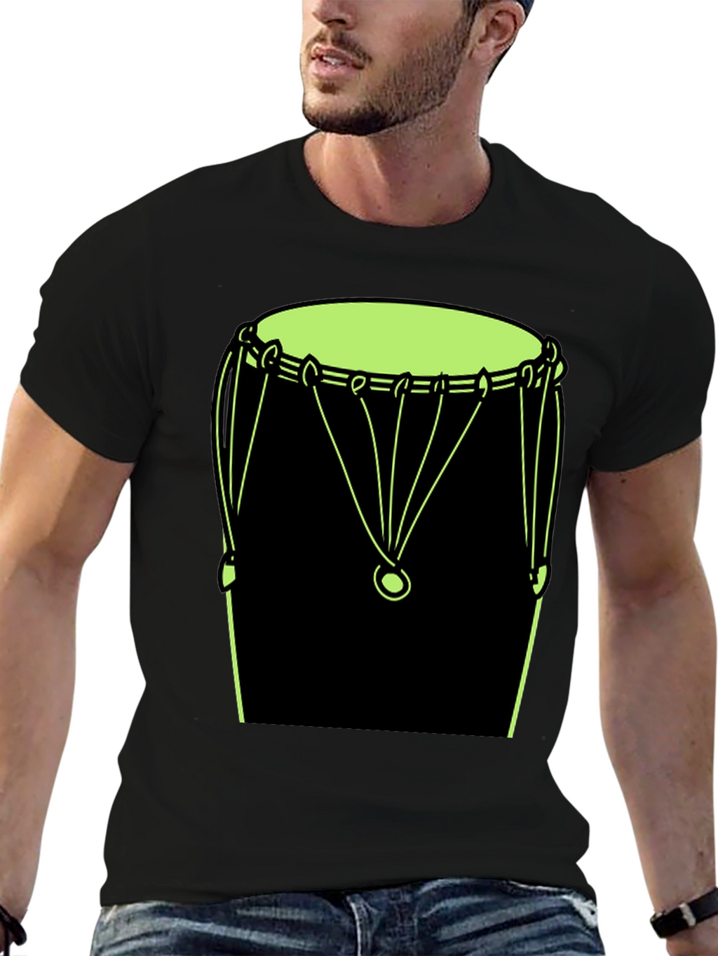 Drum Graphic Tee - Mens Black T-Shirt