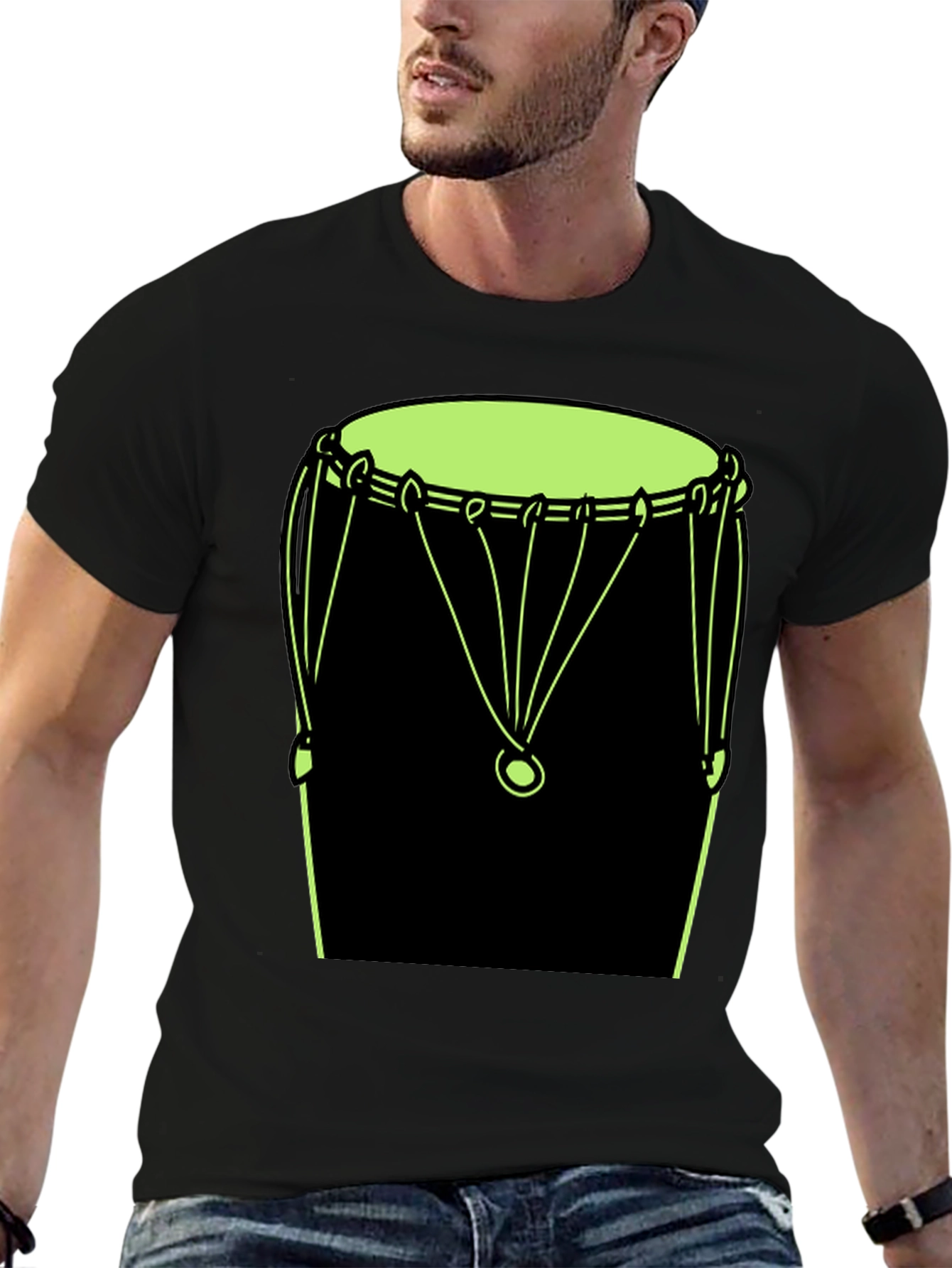 Drum Graphic Tee - Mens Black T-Shirt