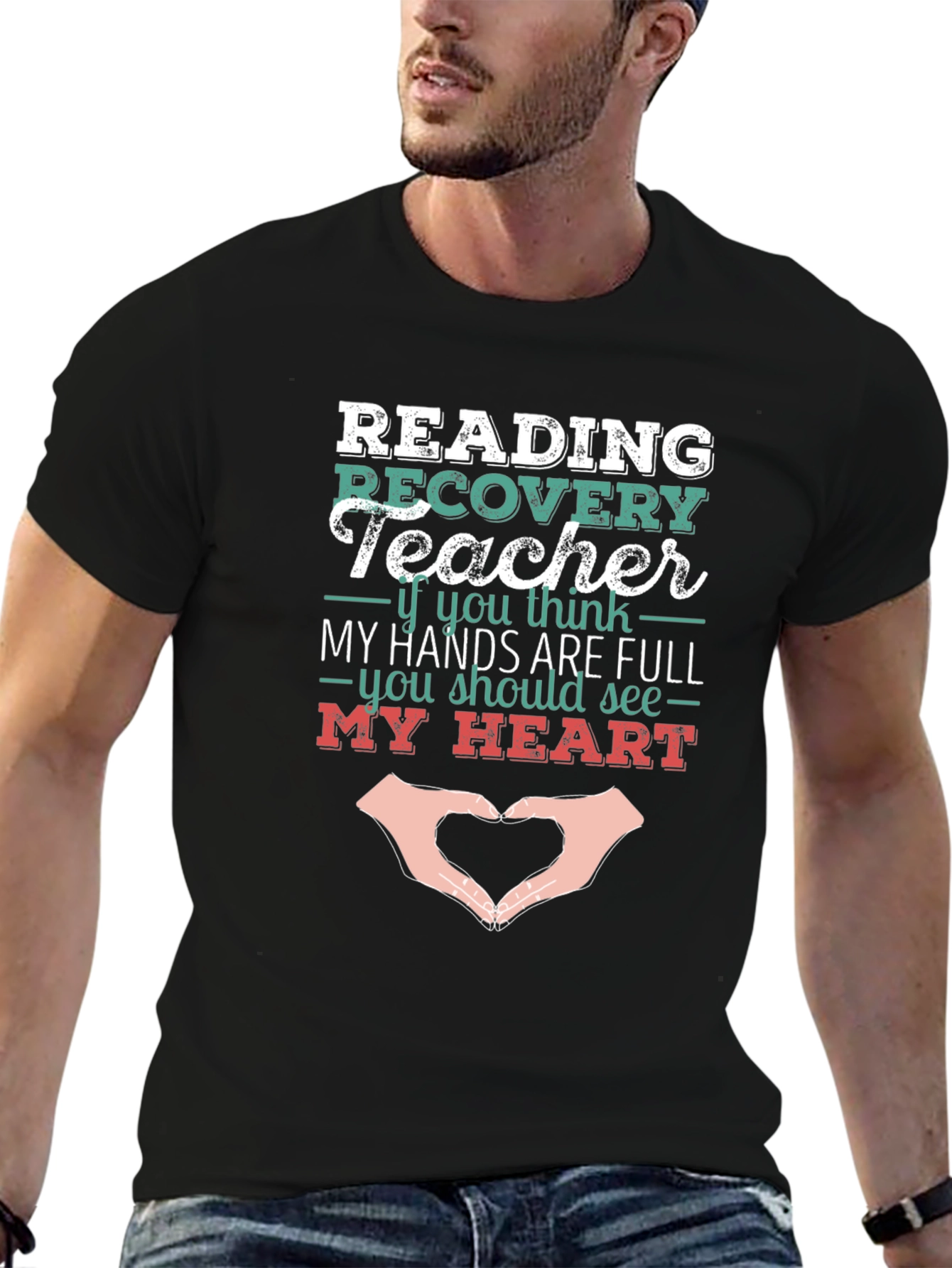Reading Recovery Teacher Heart Hands T-Shirt
