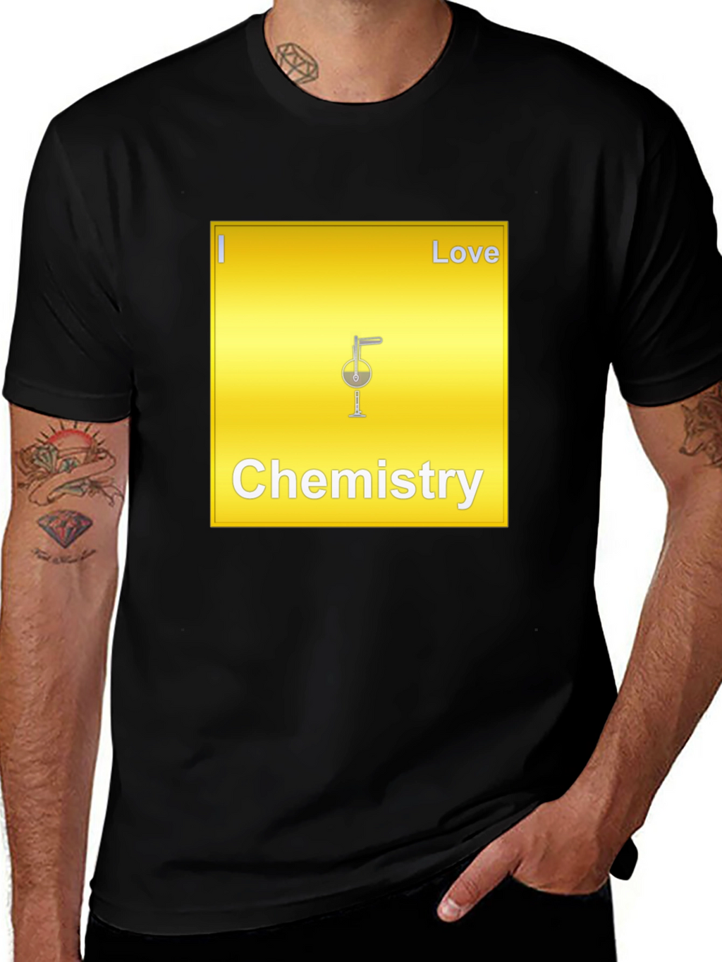 Chemistry Love T-Shirt - Black Cotton