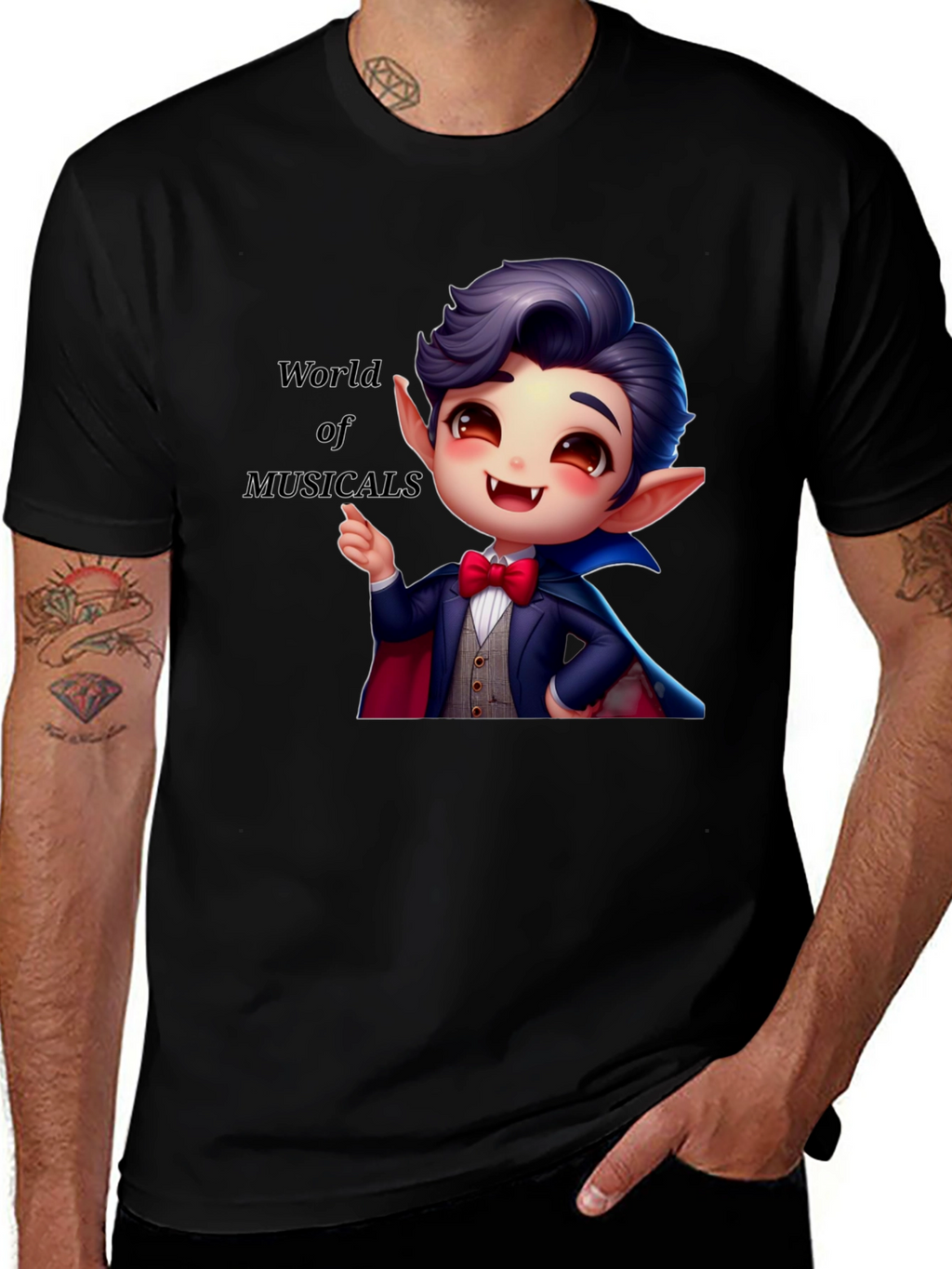 Musical Vampire Graphic Tee