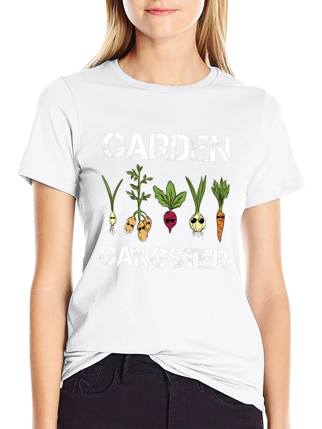 Garden Gangster Graphic T-Shirt - Cool Veggie Design