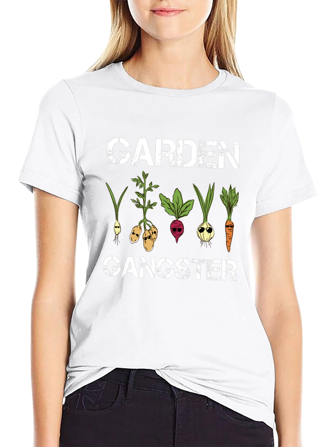 Garden Gangster Graphic T-Shirt - Cool Veggie Design