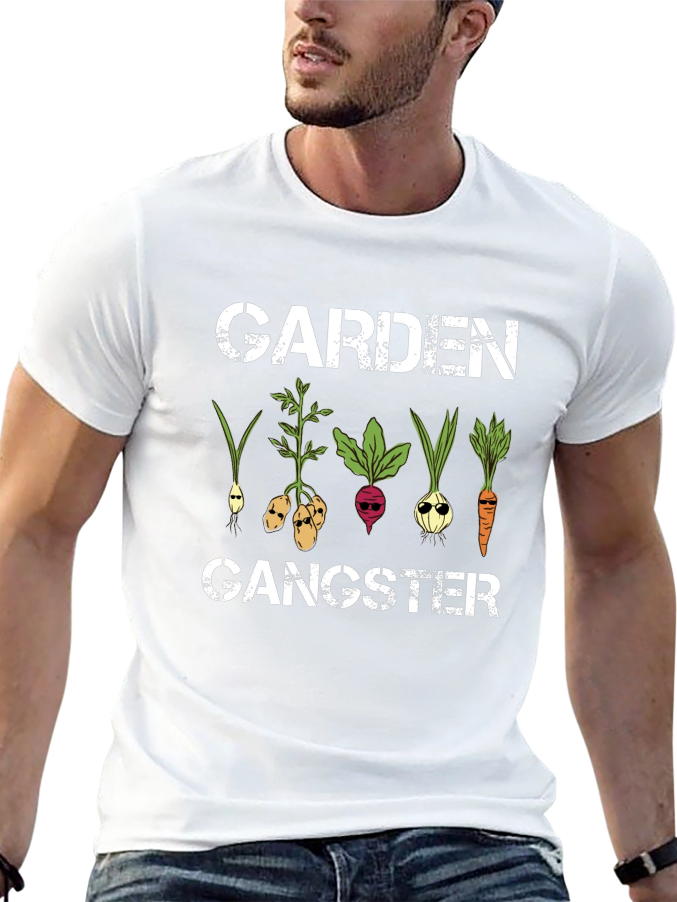 Garden Gangster Graphic T-Shirt - Cool Veggie Design