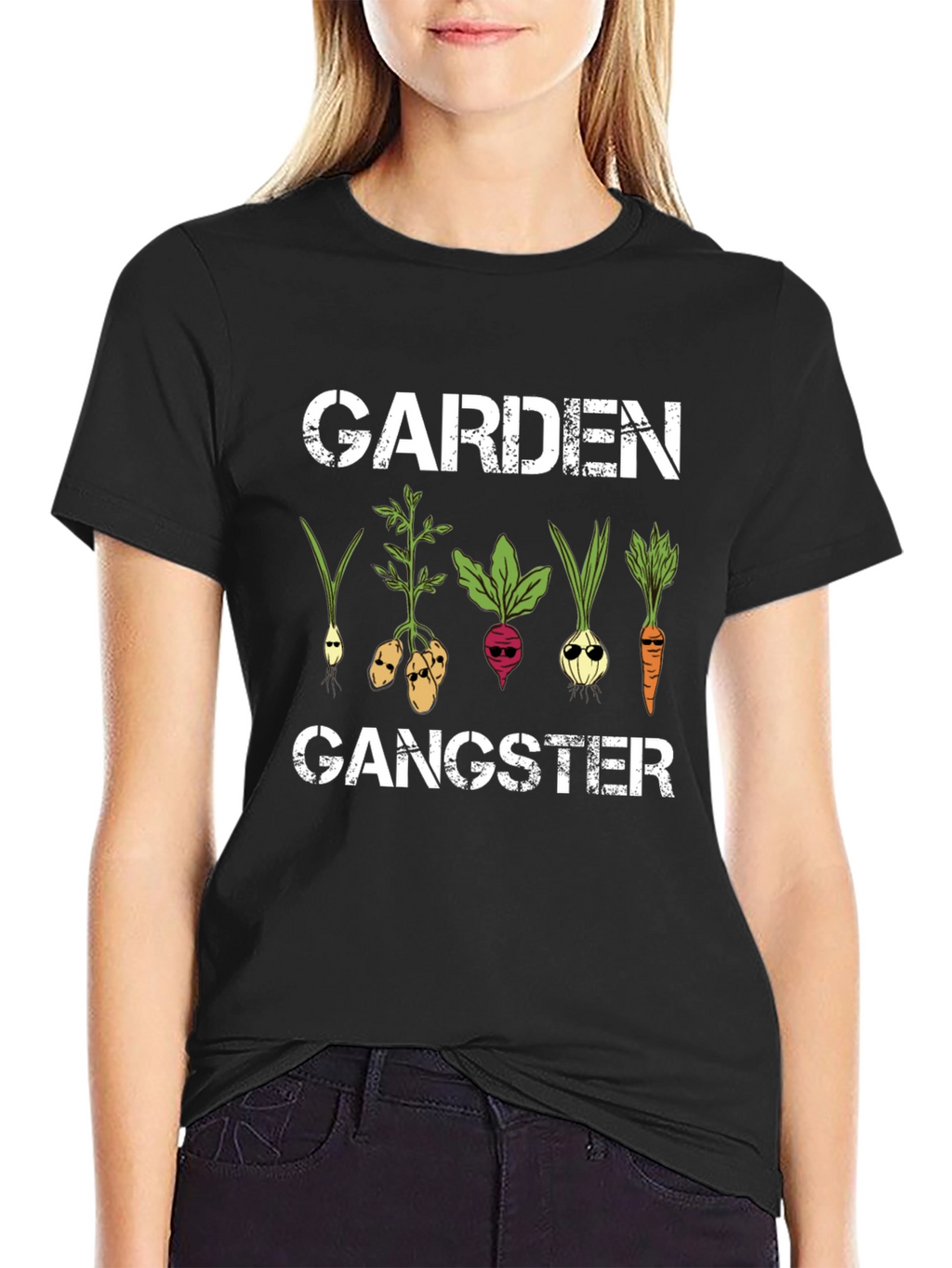 Garden Gangster Graphic T-Shirt - Cool Veggie Design