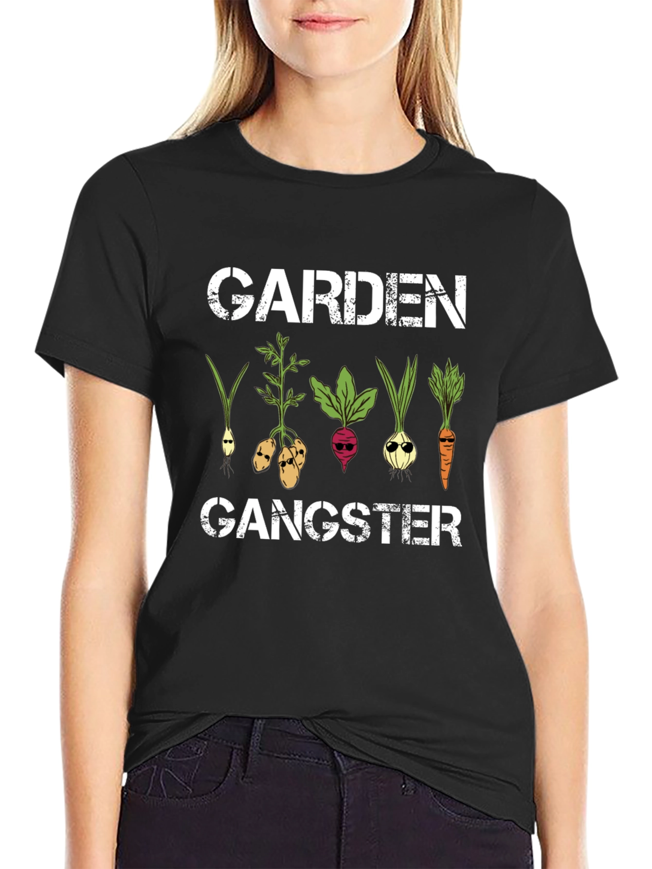 Garden Gangster Graphic T-Shirt - Cool Veggie Design