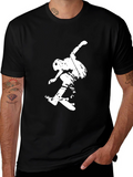 Skateboarding Graphic Black T-Shirt