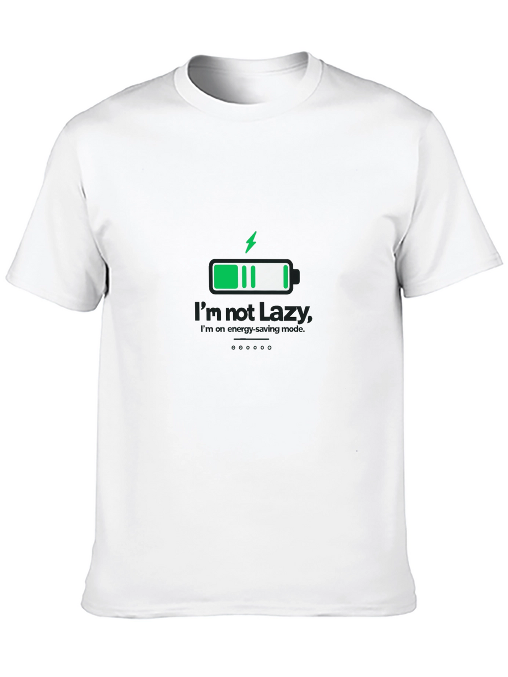 Im Not Lazy Energy Saving Mode Black T-Shirt