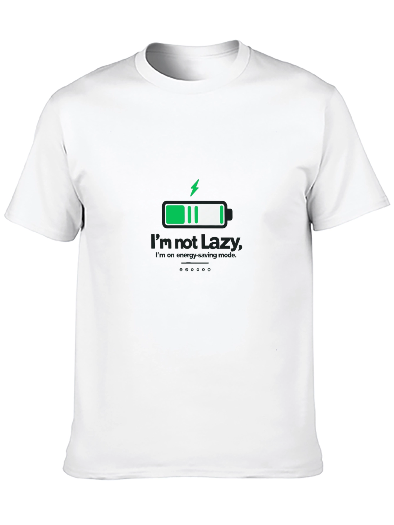 Im Not Lazy Energy Saving Mode Black T-Shirt