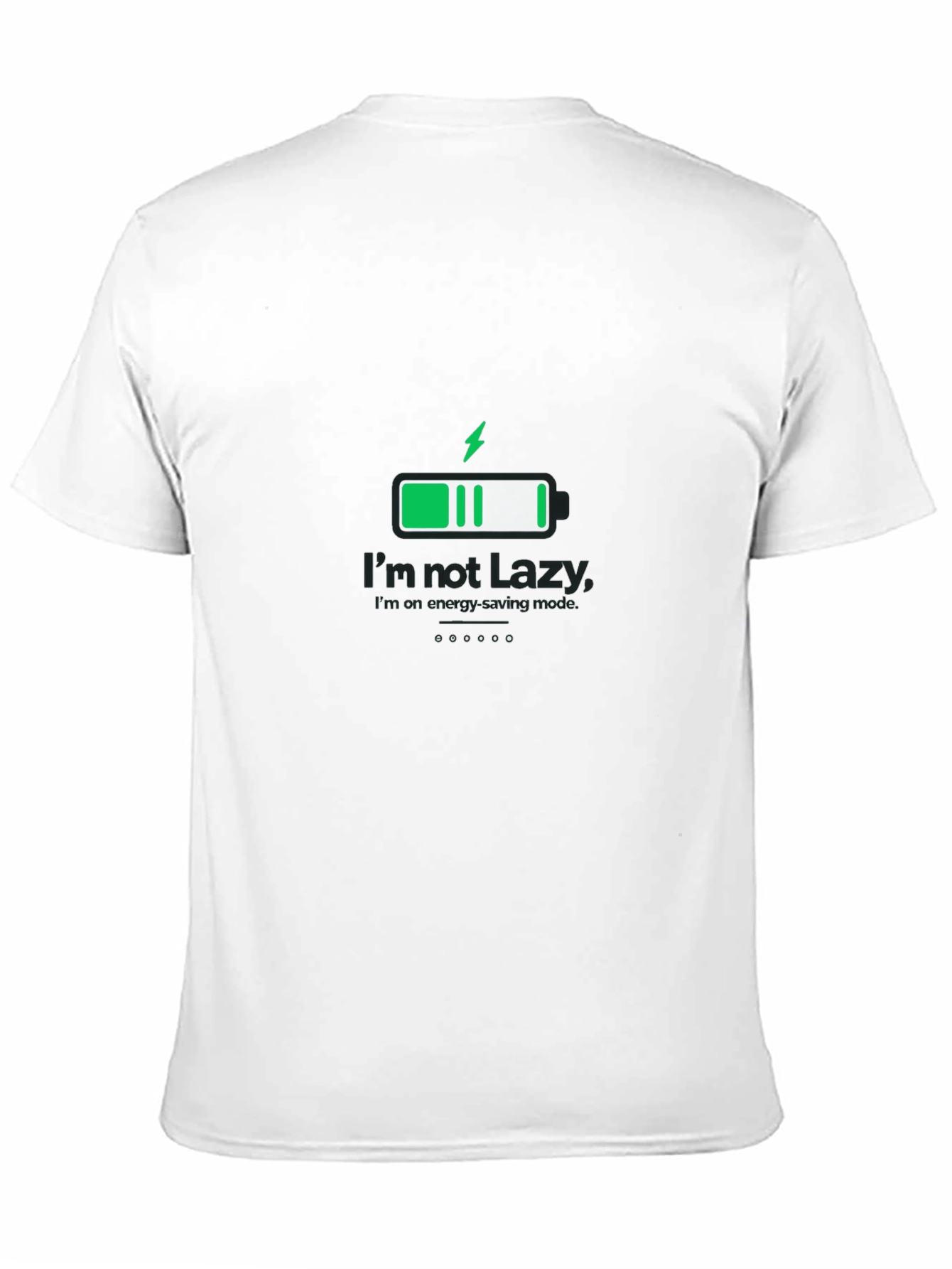 Im Not Lazy Energy Saving Mode Black T-Shirt